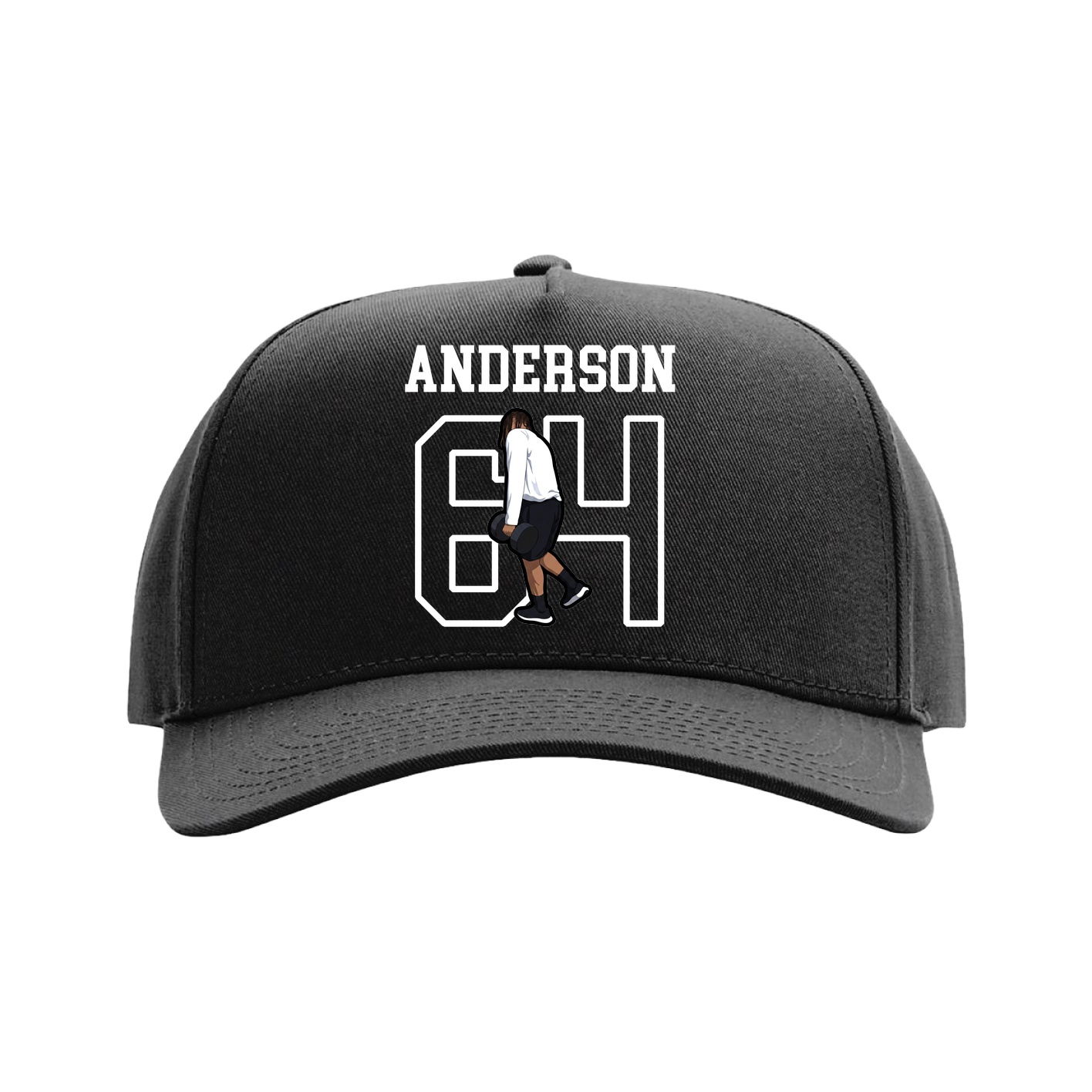 Full Fabric Five-Panel Champ Cap — Shirsey in Black