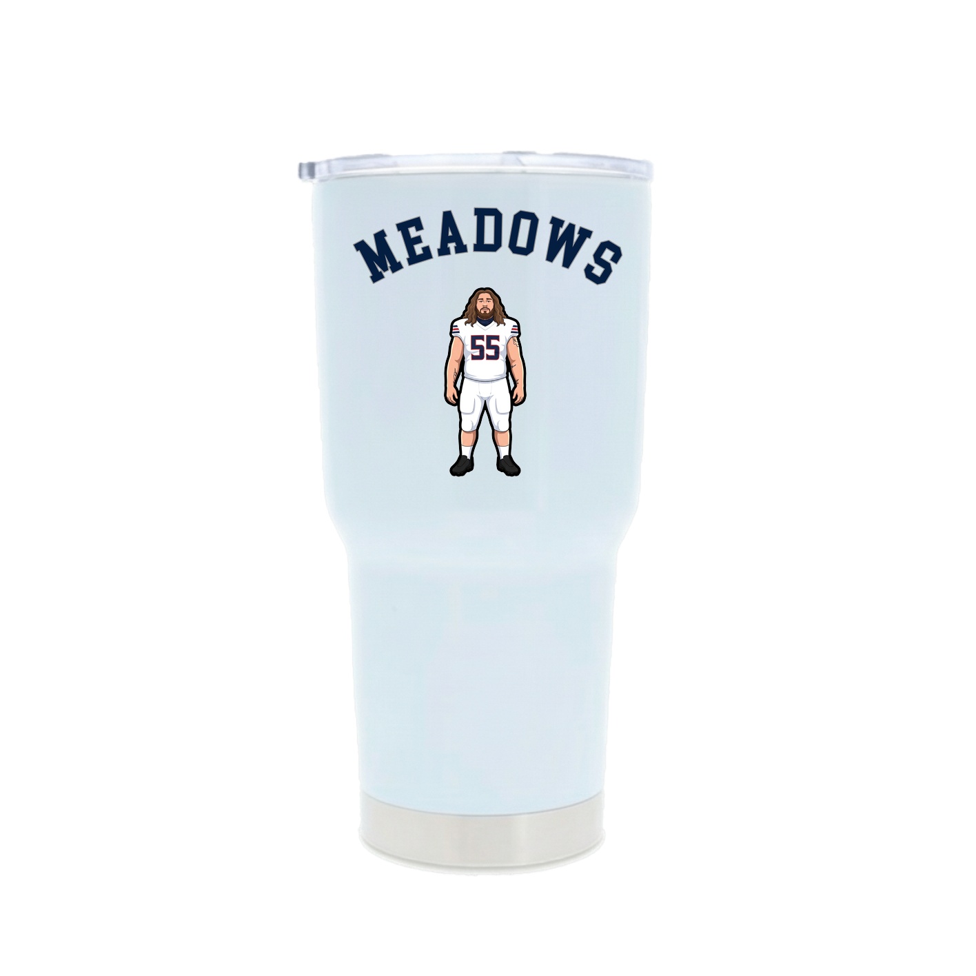 30oz Stainless Steel Tumbler — Shirsey Arch in White