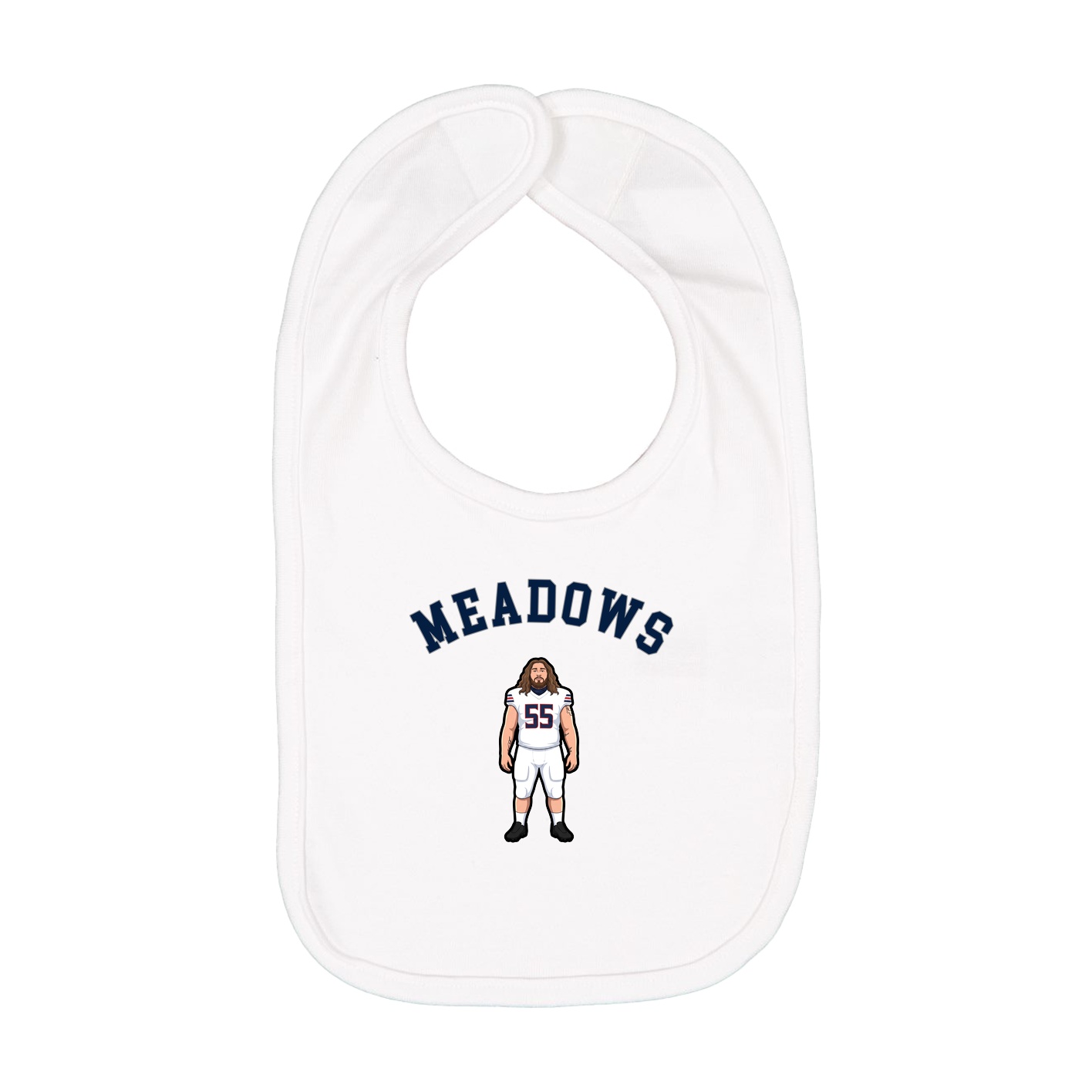 Infant Bib — Shirsey Arch in White