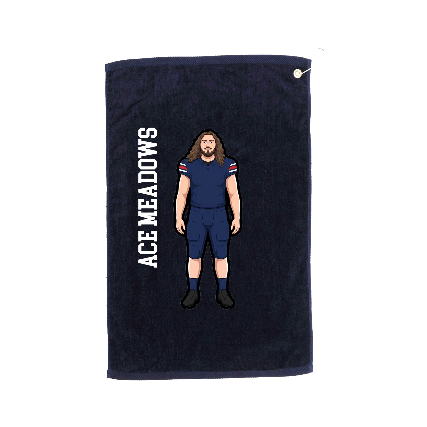 Golf Towel — Name Vertical in Navy