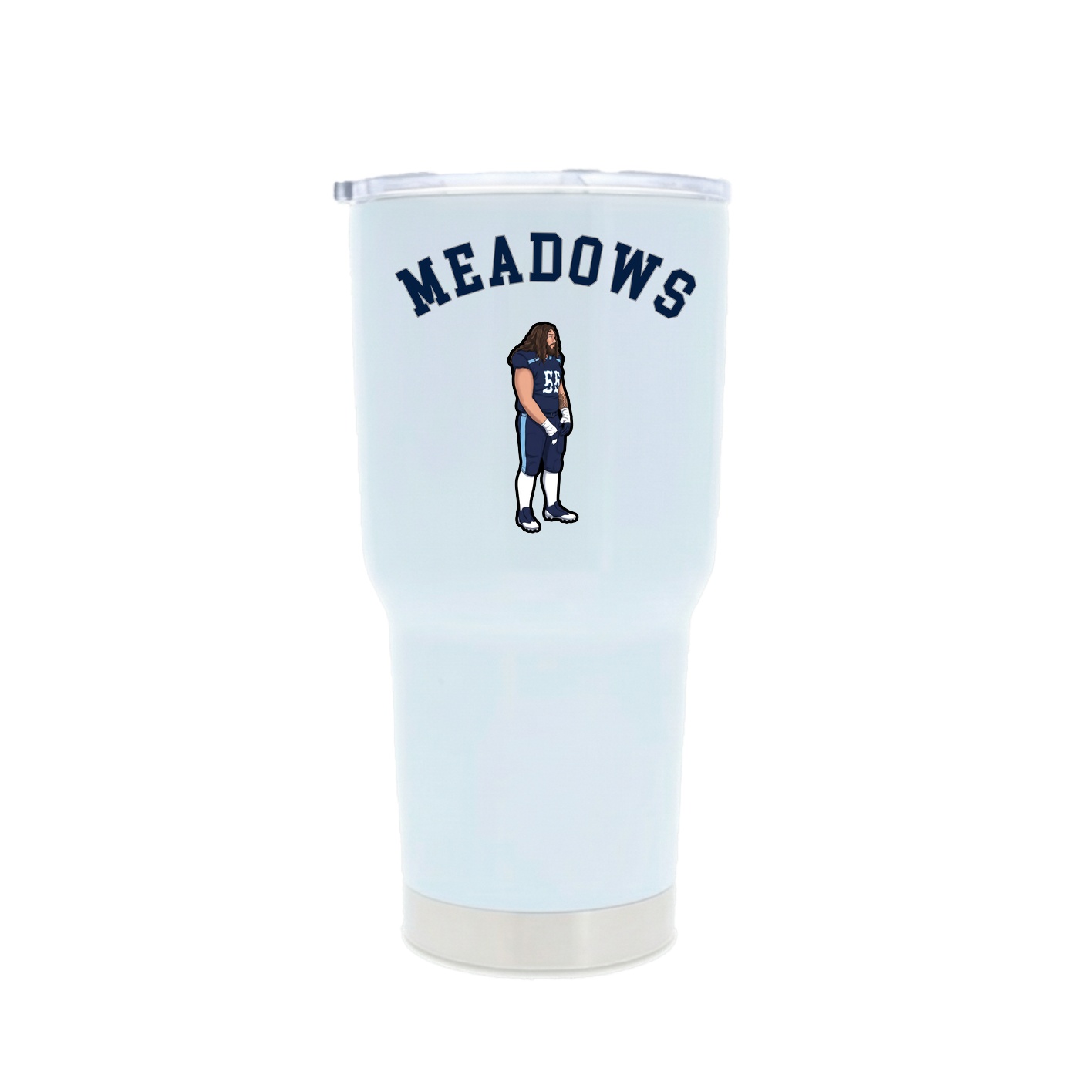 30oz Stainless Steel Tumbler — Shirsey Arch in White