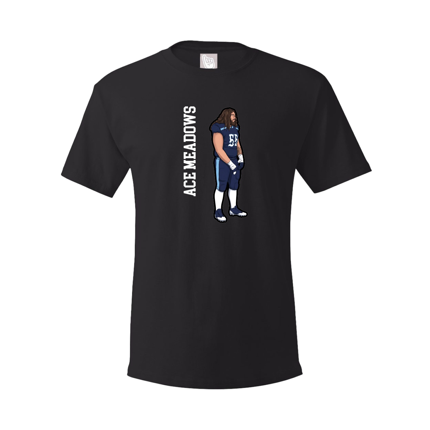 Youth Tee — Name Vertical in Black