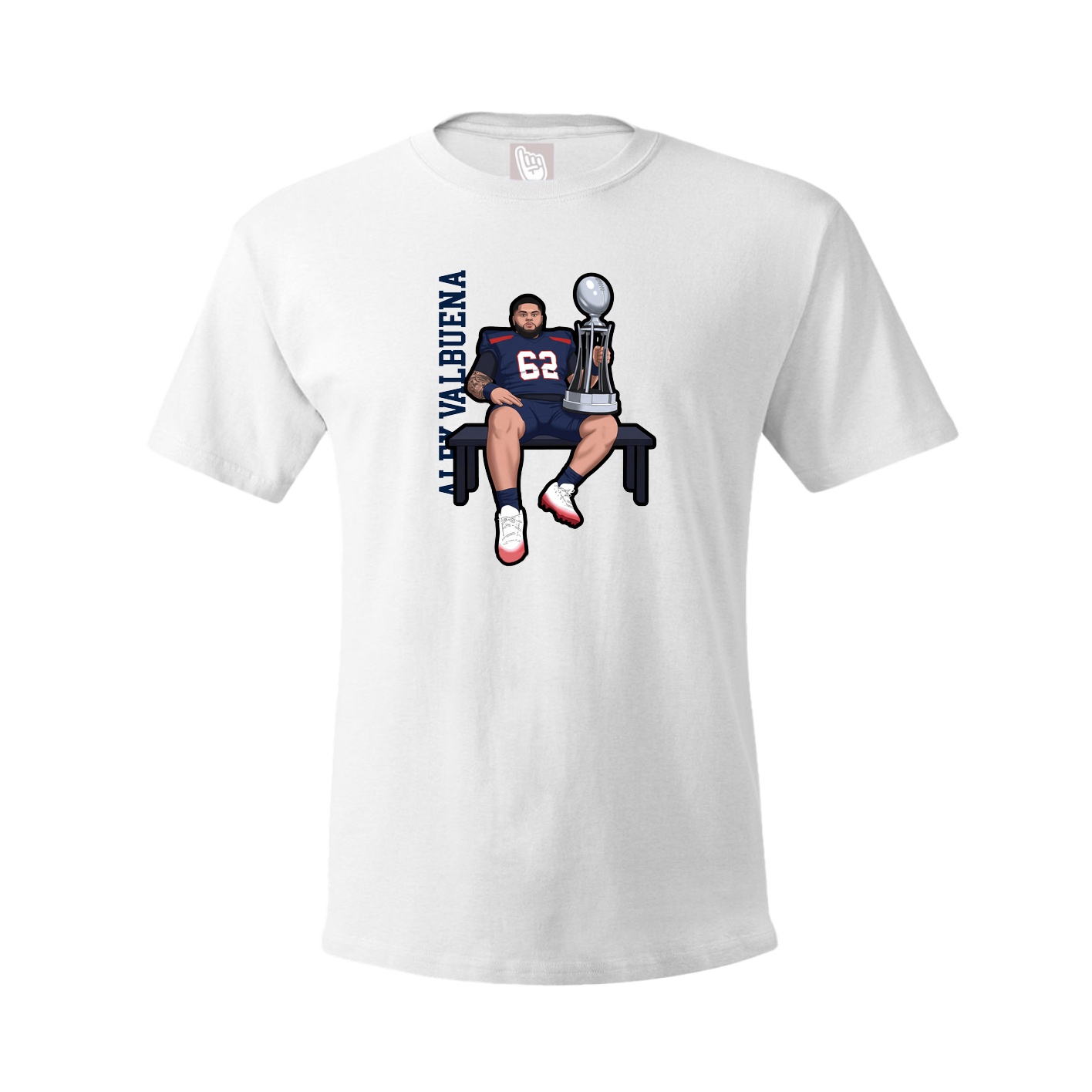 Tee — Name Vertical in White