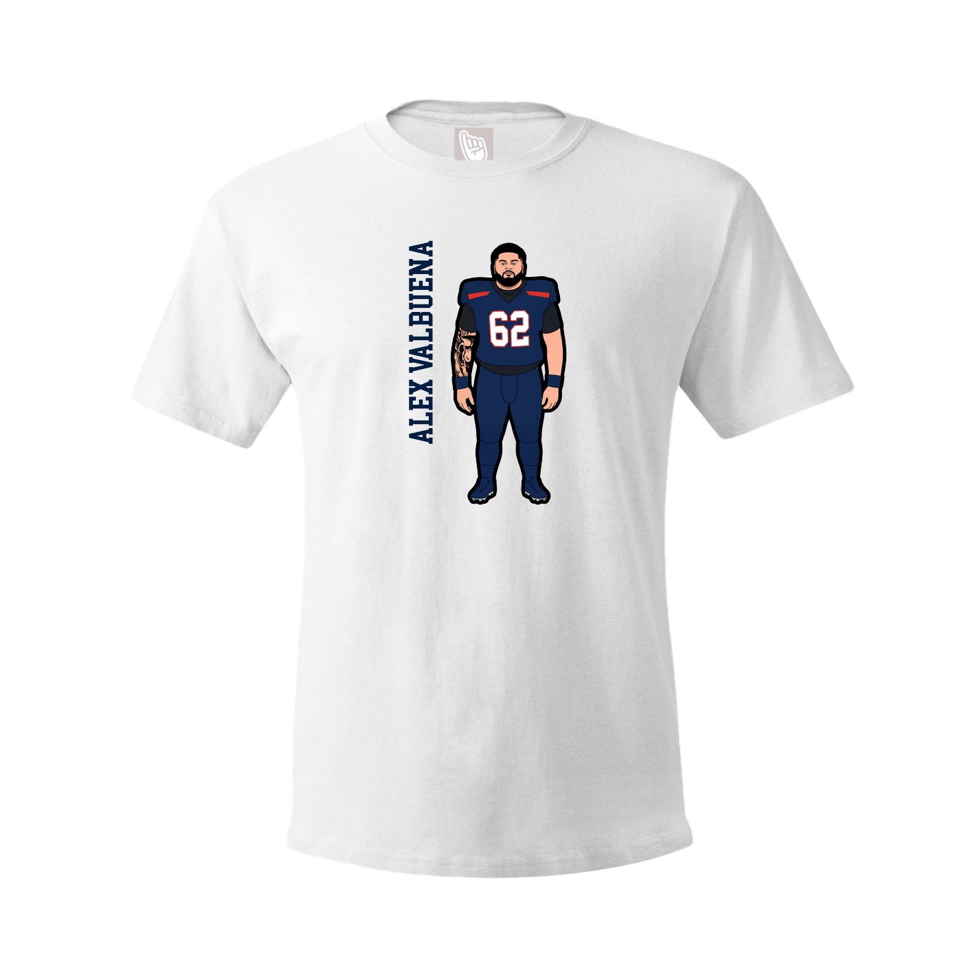 Youth Tee — Name Vertical in White