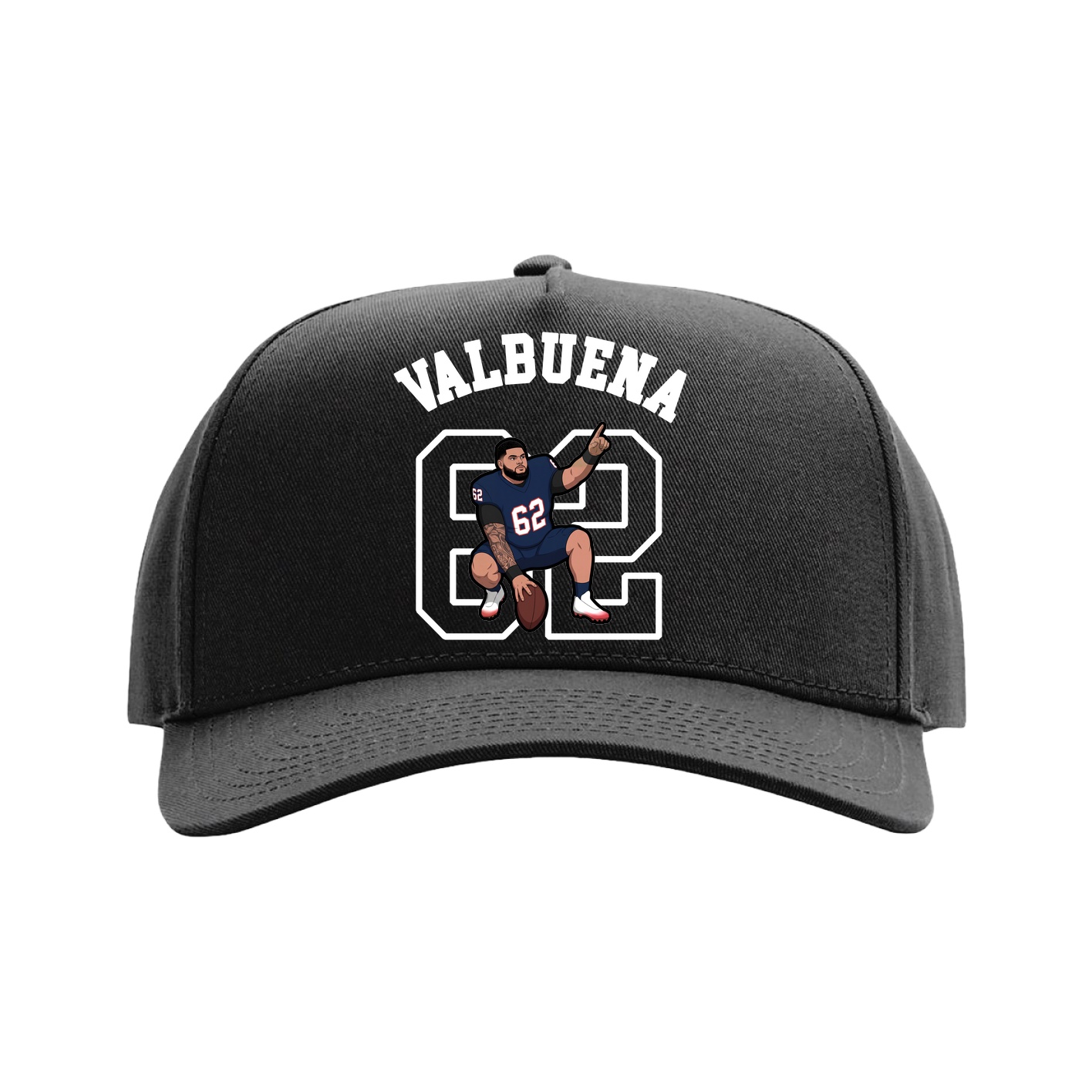 Full Fabric Five-Panel Champ Cap — Shirsey Arch in Black