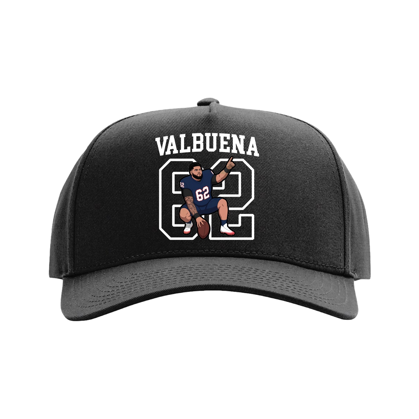 Full Fabric Five-Panel Champ Cap — Shirsey in Black