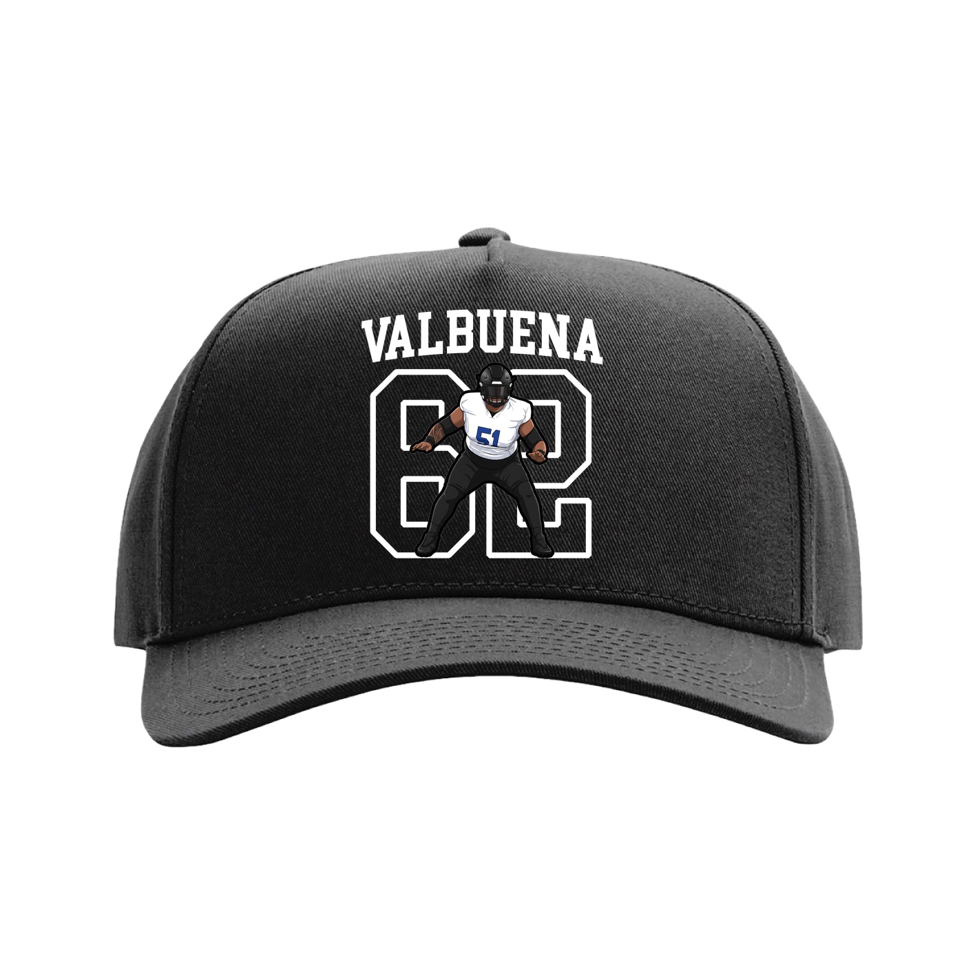 Full Fabric Five-Panel Champ Cap — Shirsey in Black