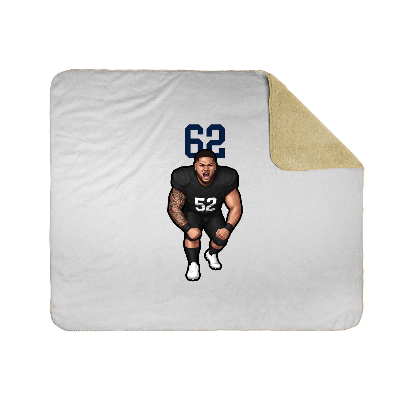 Throw Blanket — Number Top in White