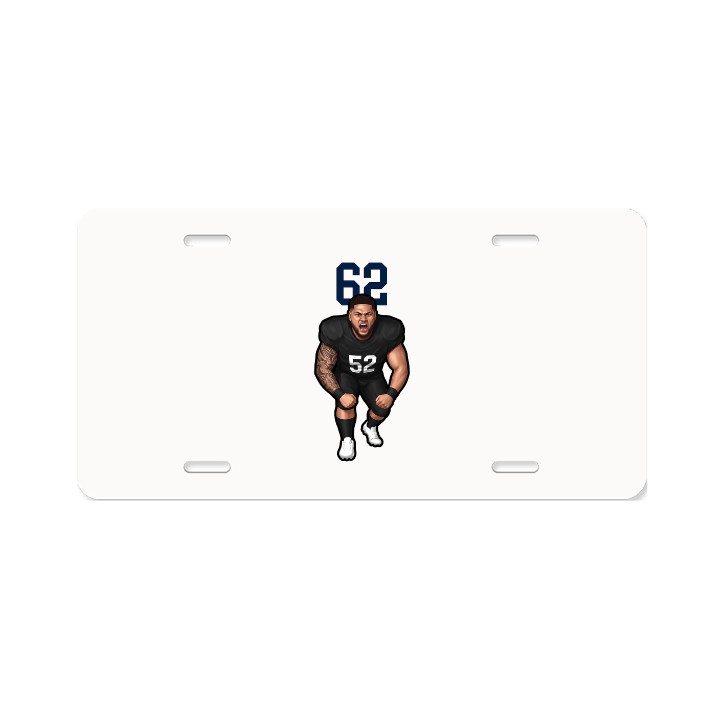 License Plate — Number Top in Classic