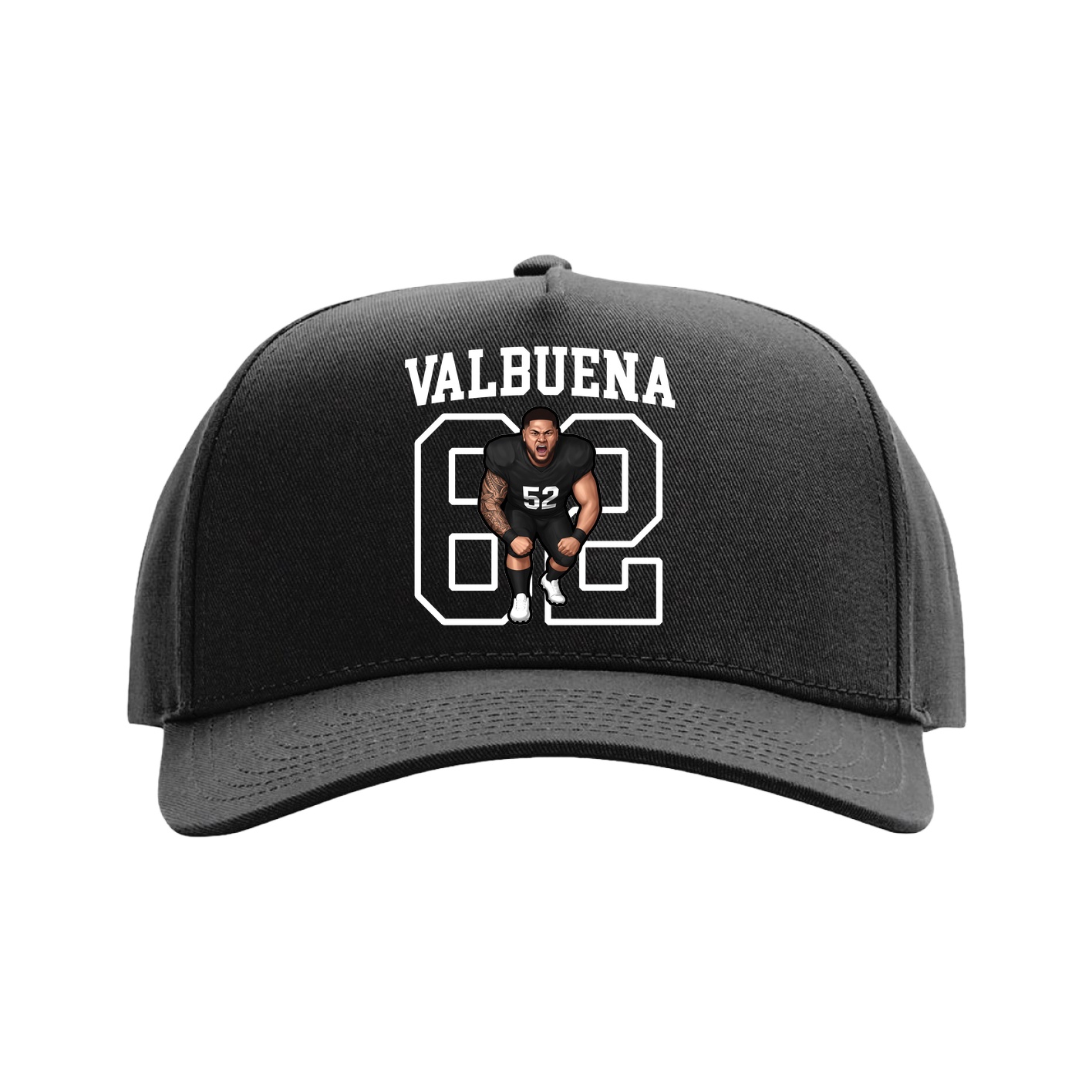 Full Fabric Five-Panel Champ Cap — Shirsey in Black