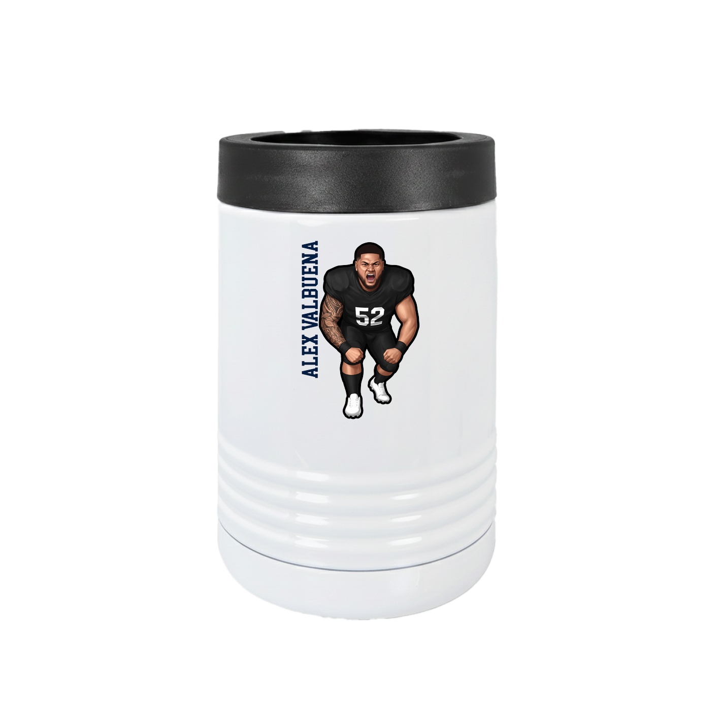 Beverage Holder — Name Vertical in White