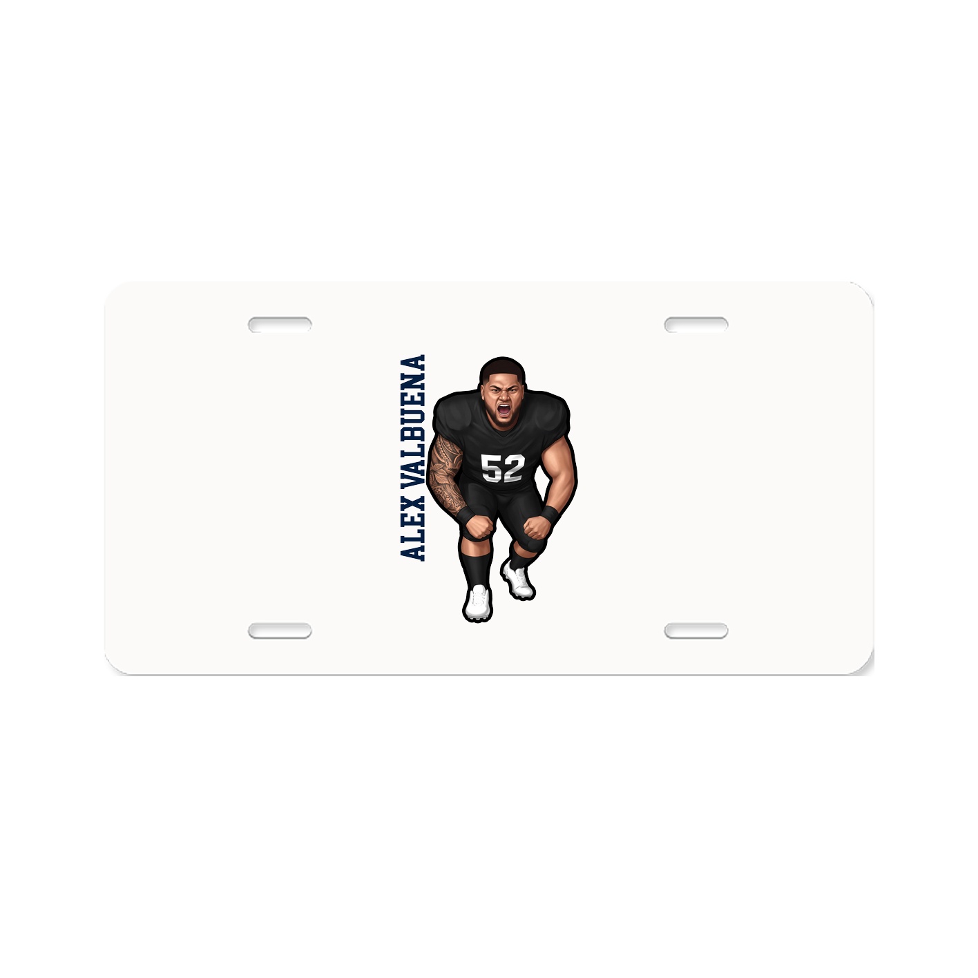 License Plate — Name Vertical in Classic