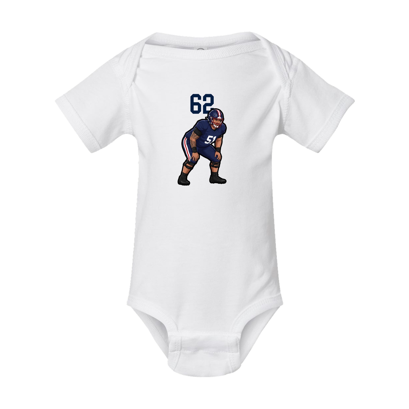 Baby Onesie — Number Top in White