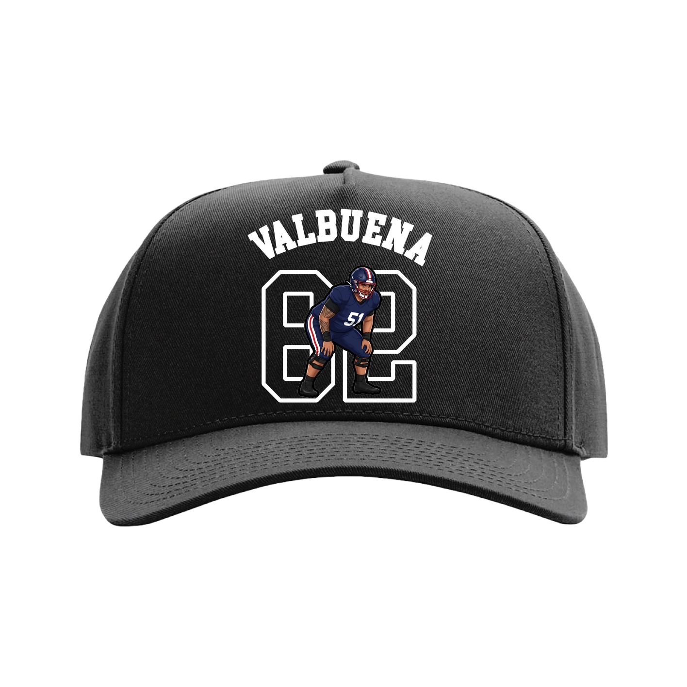 Full Fabric Five-Panel Champ Cap — Shirsey Arch in Black