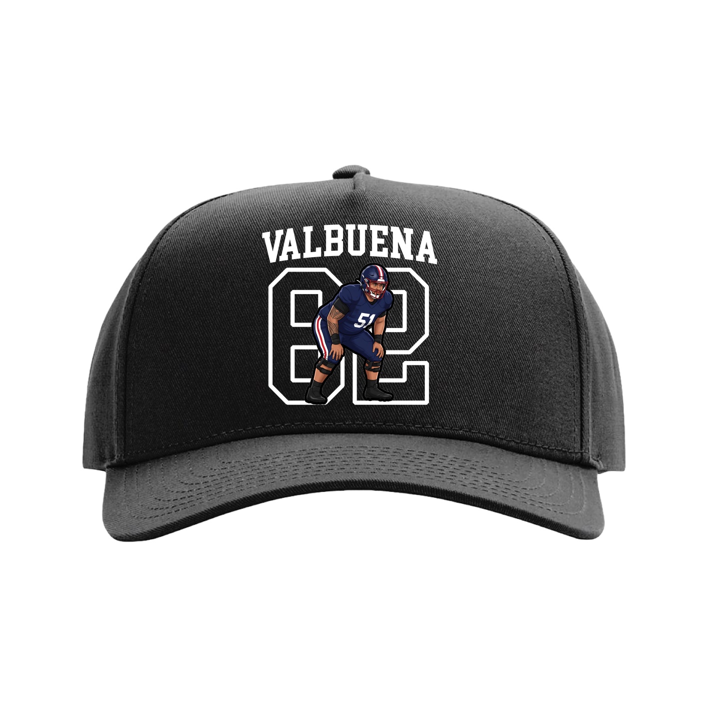 Full Fabric Five-Panel Champ Cap — Shirsey in Black