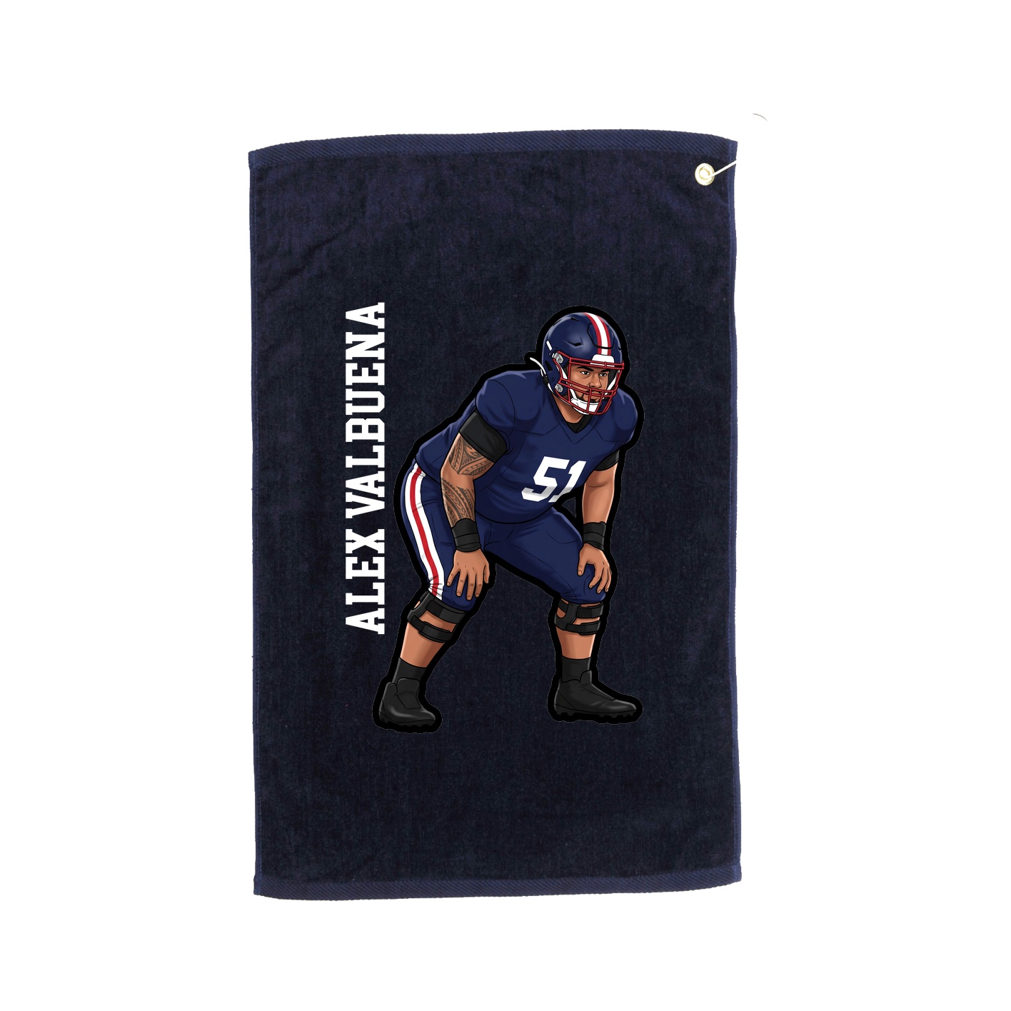 Golf Towel — Name Vertical in Navy