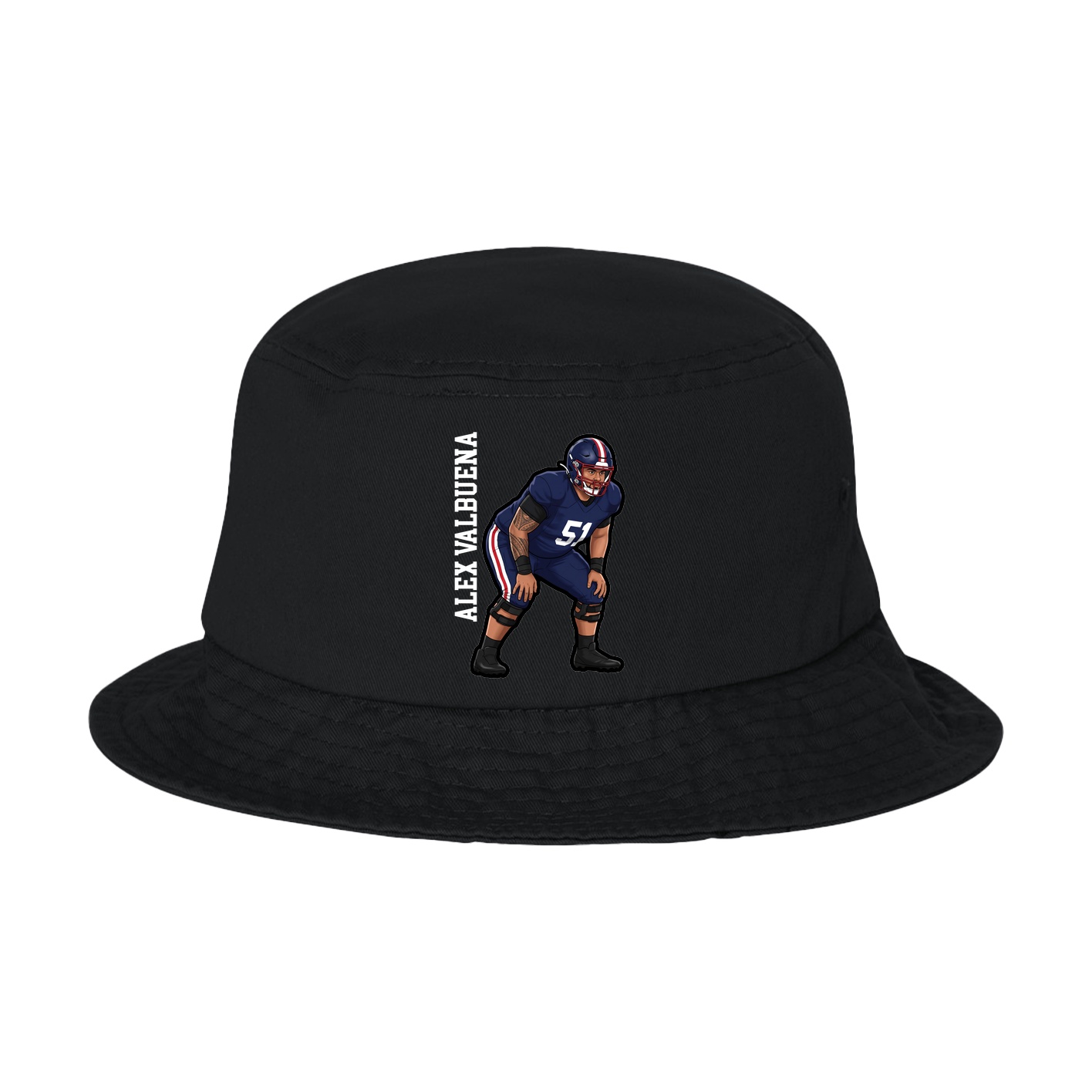 Bucket Cap — Name Vertical in Black