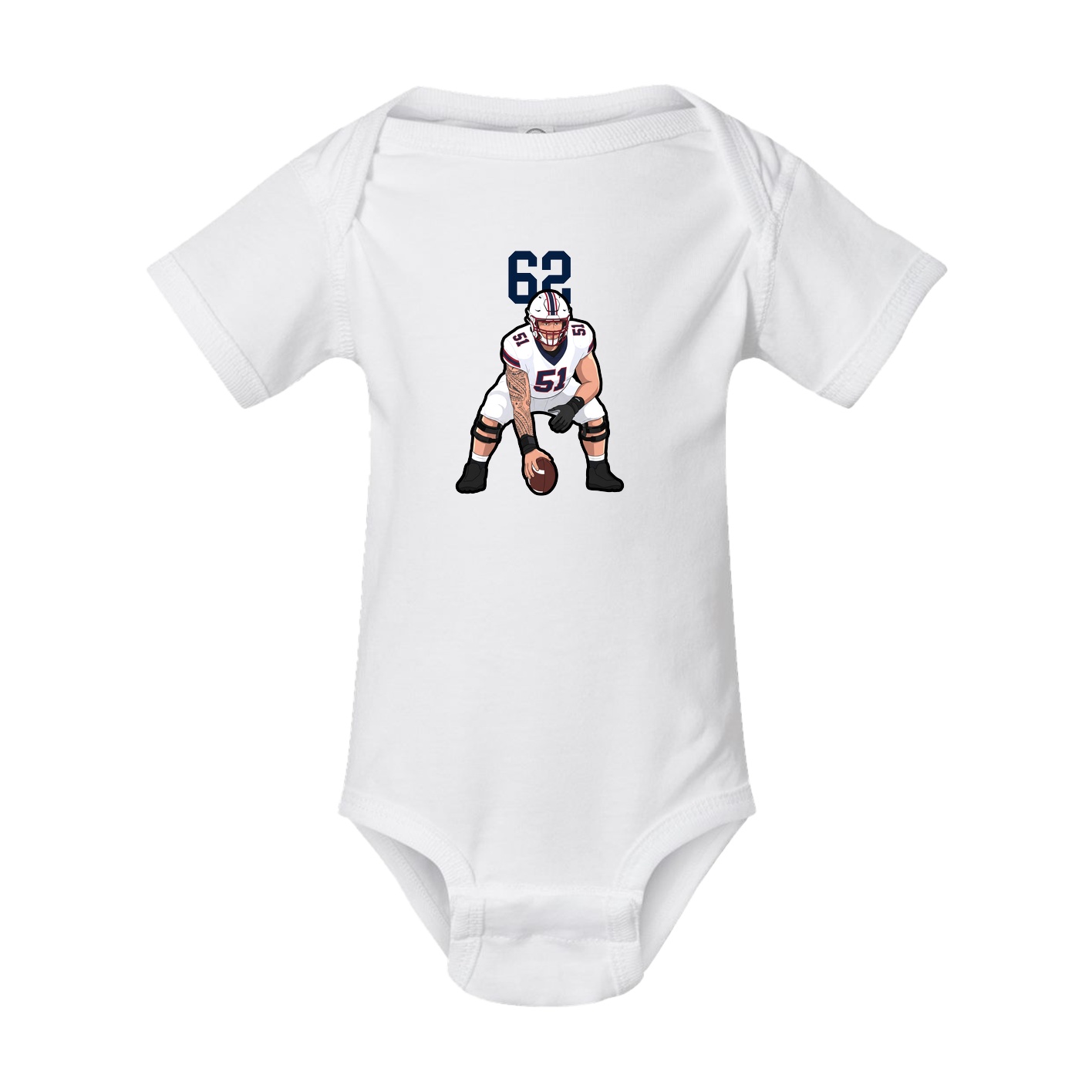 Baby Onesie — Number Top in White