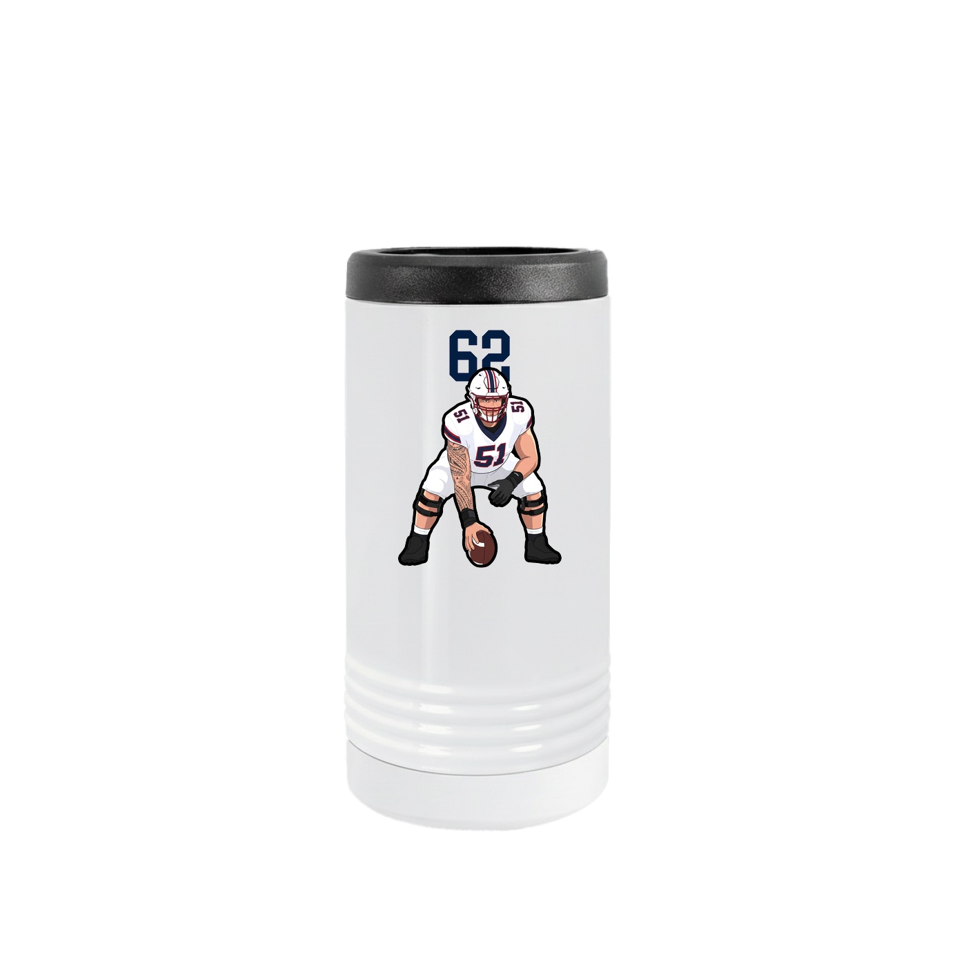 Slim Beverage Holder — Number Top in White