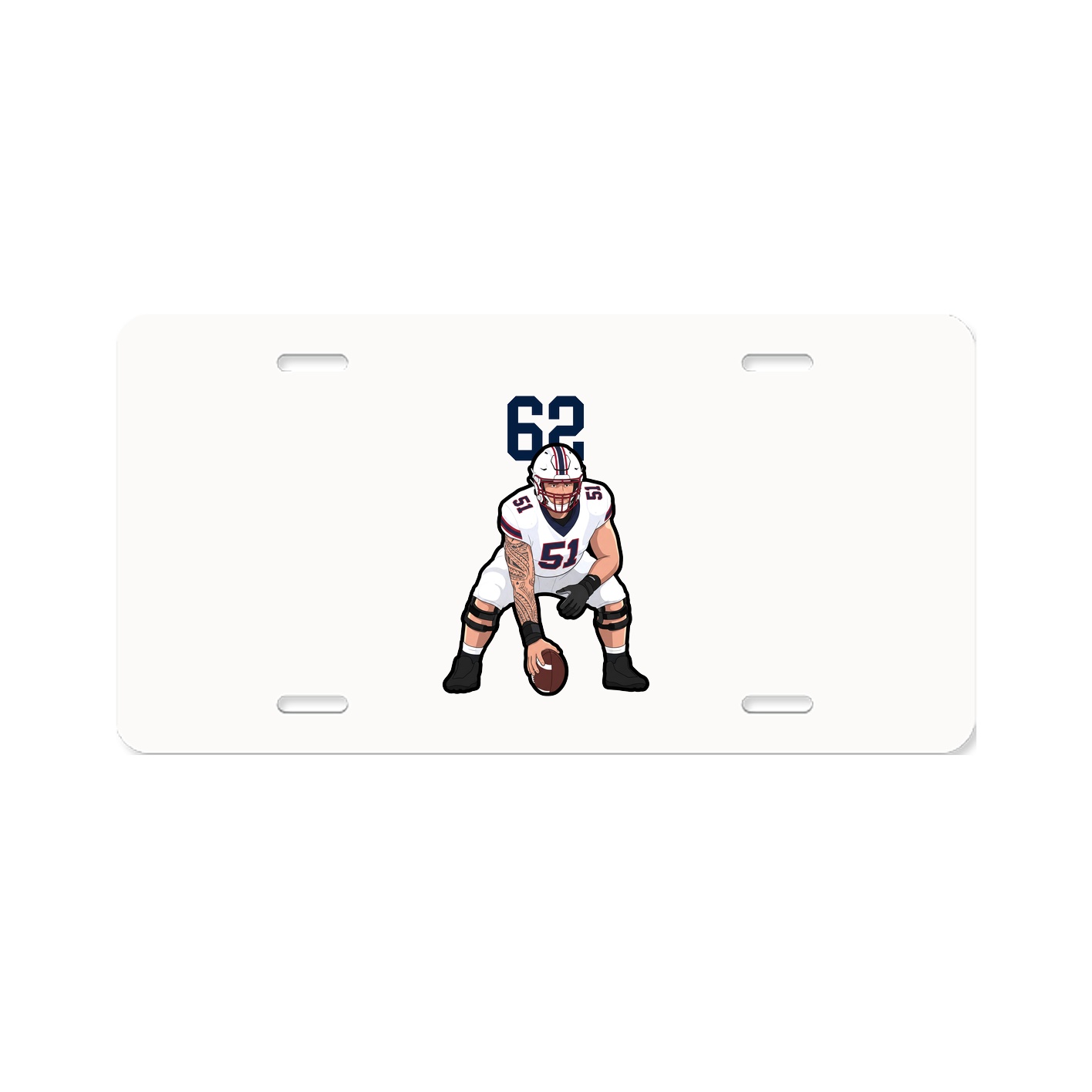 License Plate — Number Top in Classic