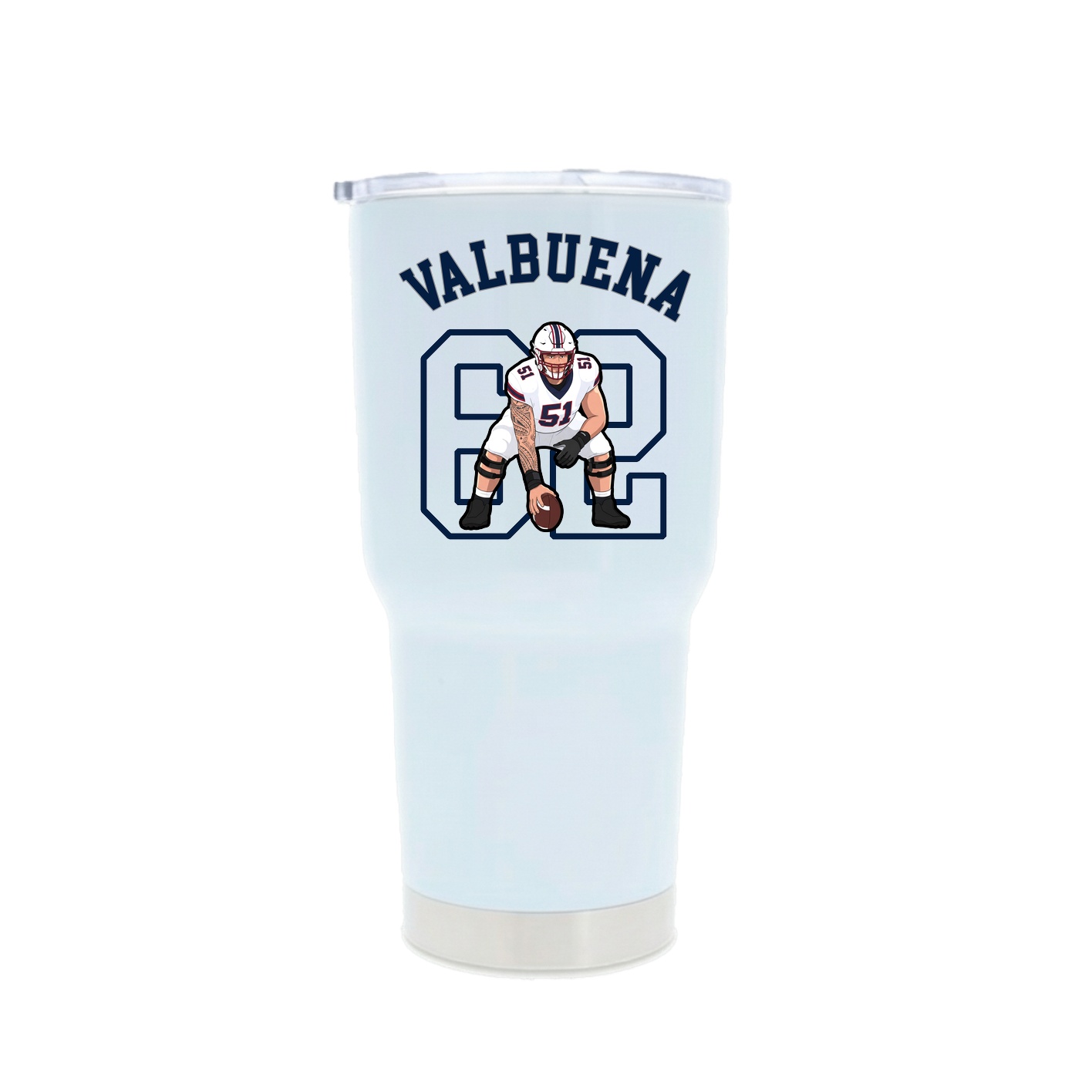 30oz Stainless Steel Tumbler — Shirsey Arch in White