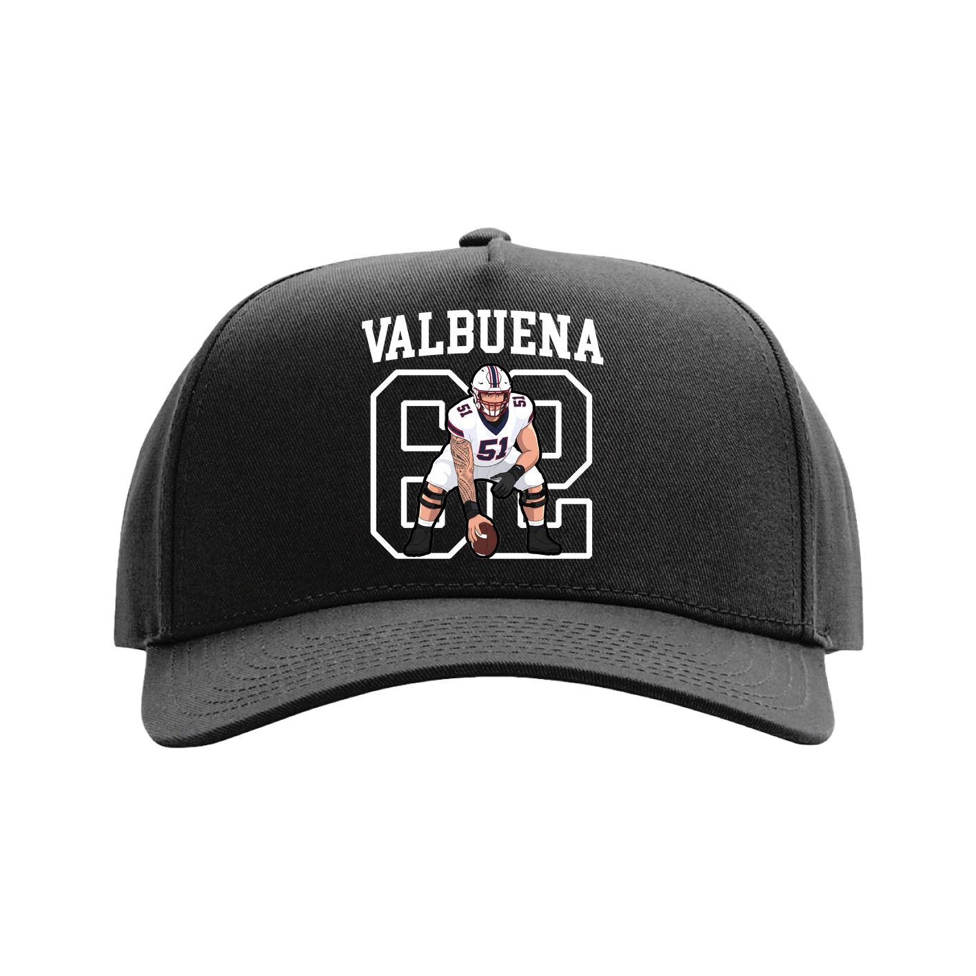 Full Fabric Five-Panel Champ Cap — Shirsey in Black