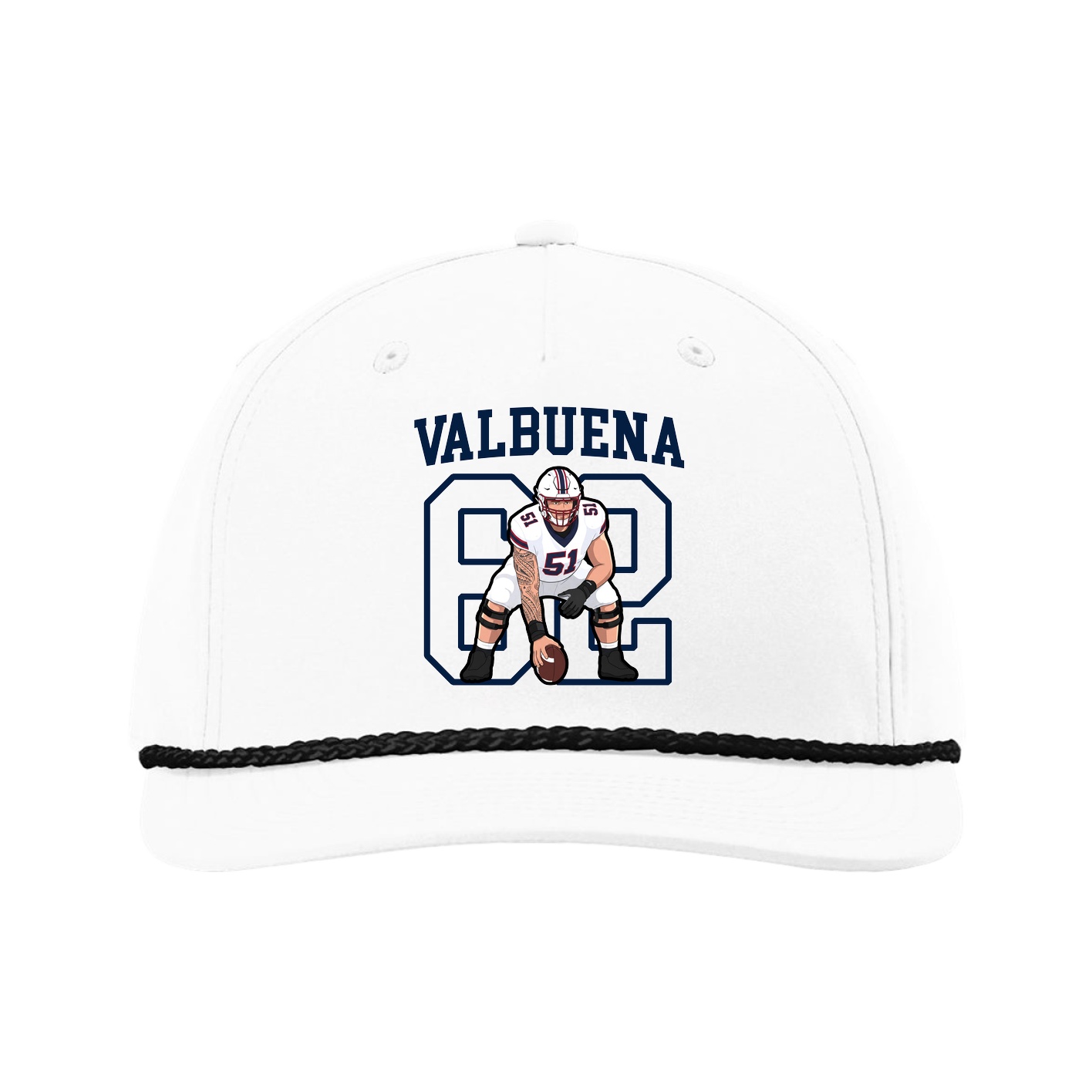 Five-Panel Classic Rope Cap — Shirsey in White
