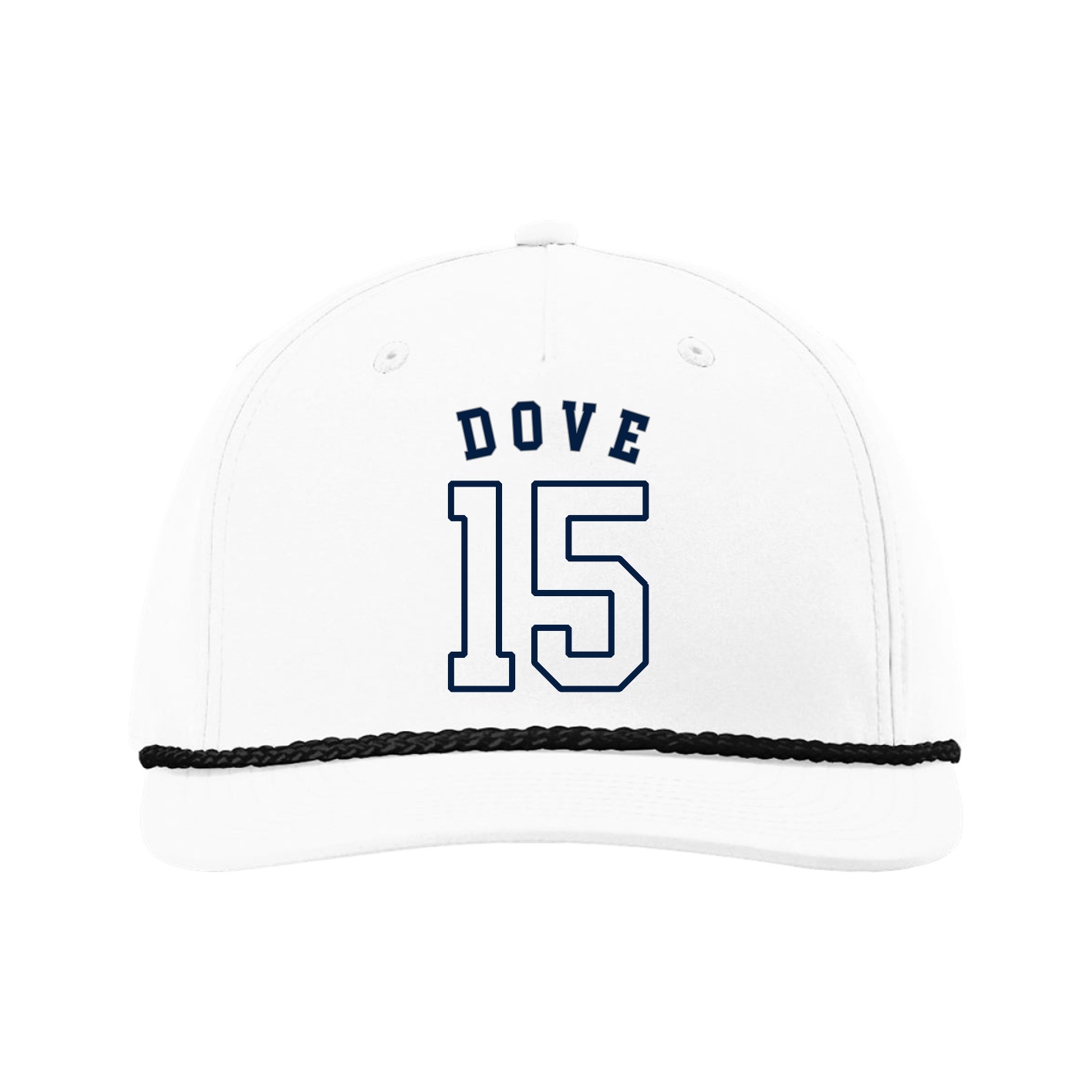 Five-Panel Classic Rope Cap — Shirsey Arch in White