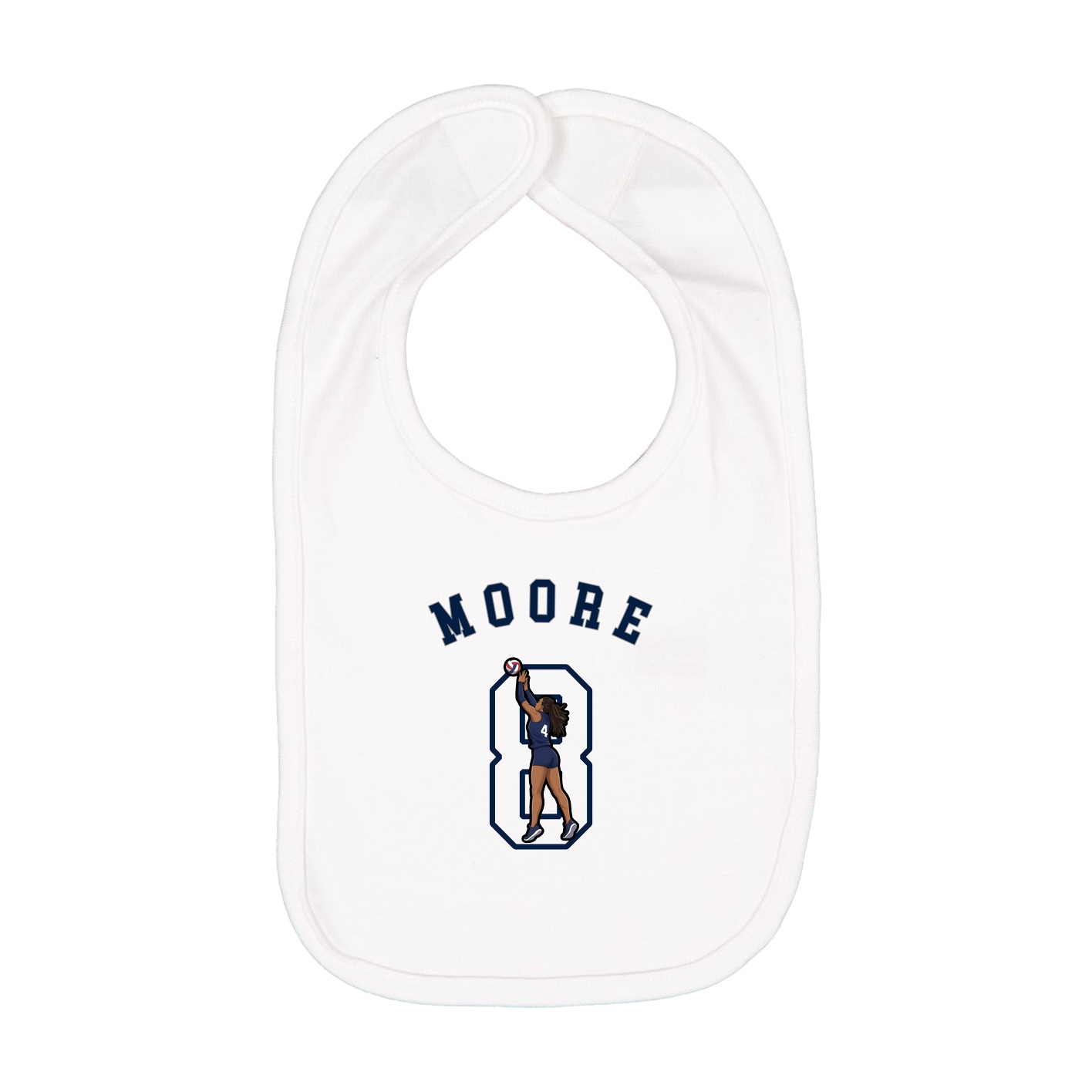 Infant Bib — Shirsey Arch in White