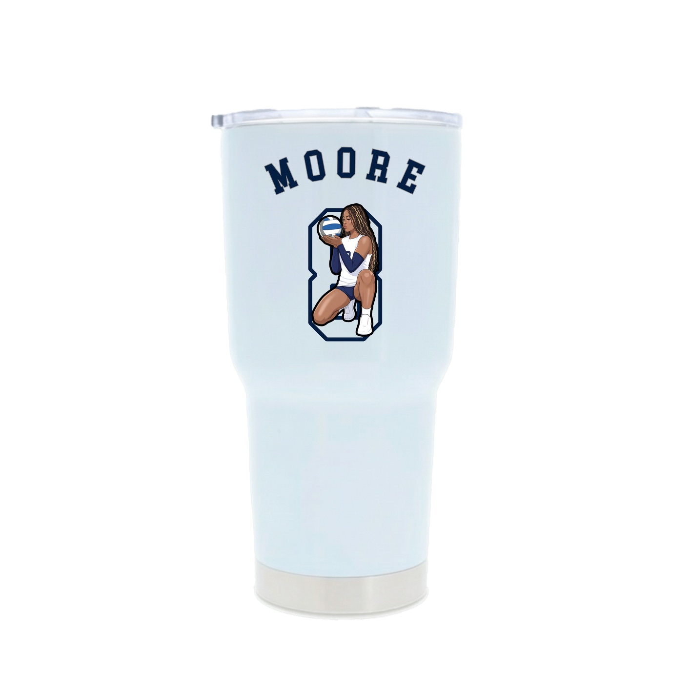 30oz Stainless Steel Tumbler — Shirsey Arch in White
