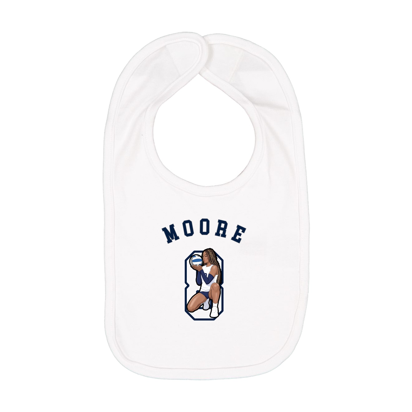 Infant Bib — Shirsey Arch in White
