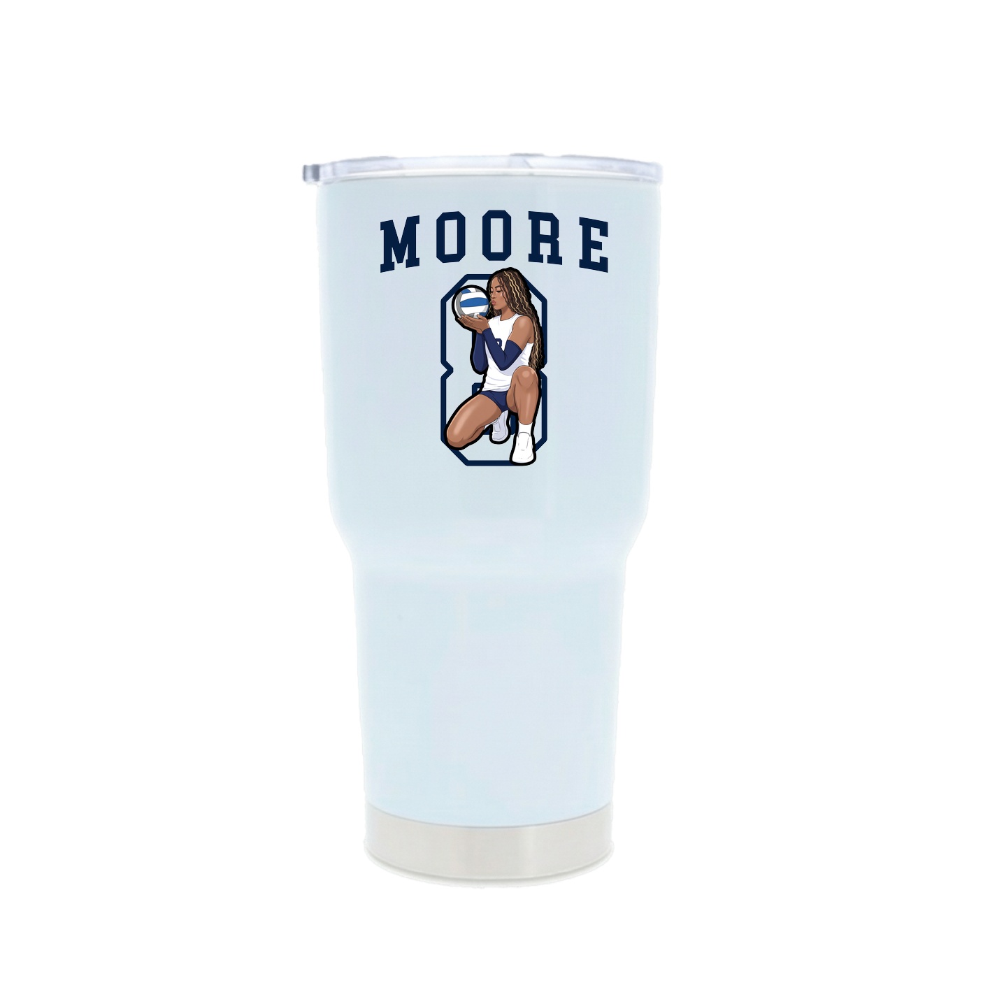30oz Stainless Steel Tumbler — Shirsey in White