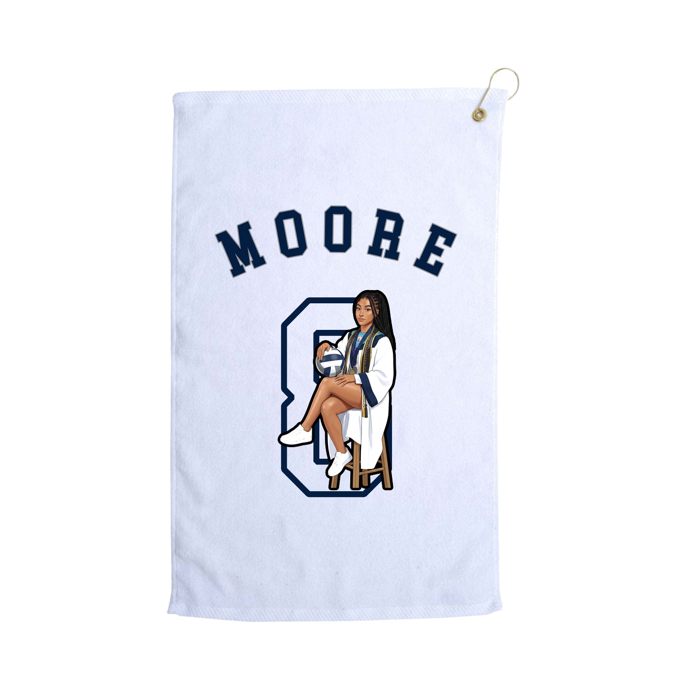Golf Towel — Shirsey Arch in White