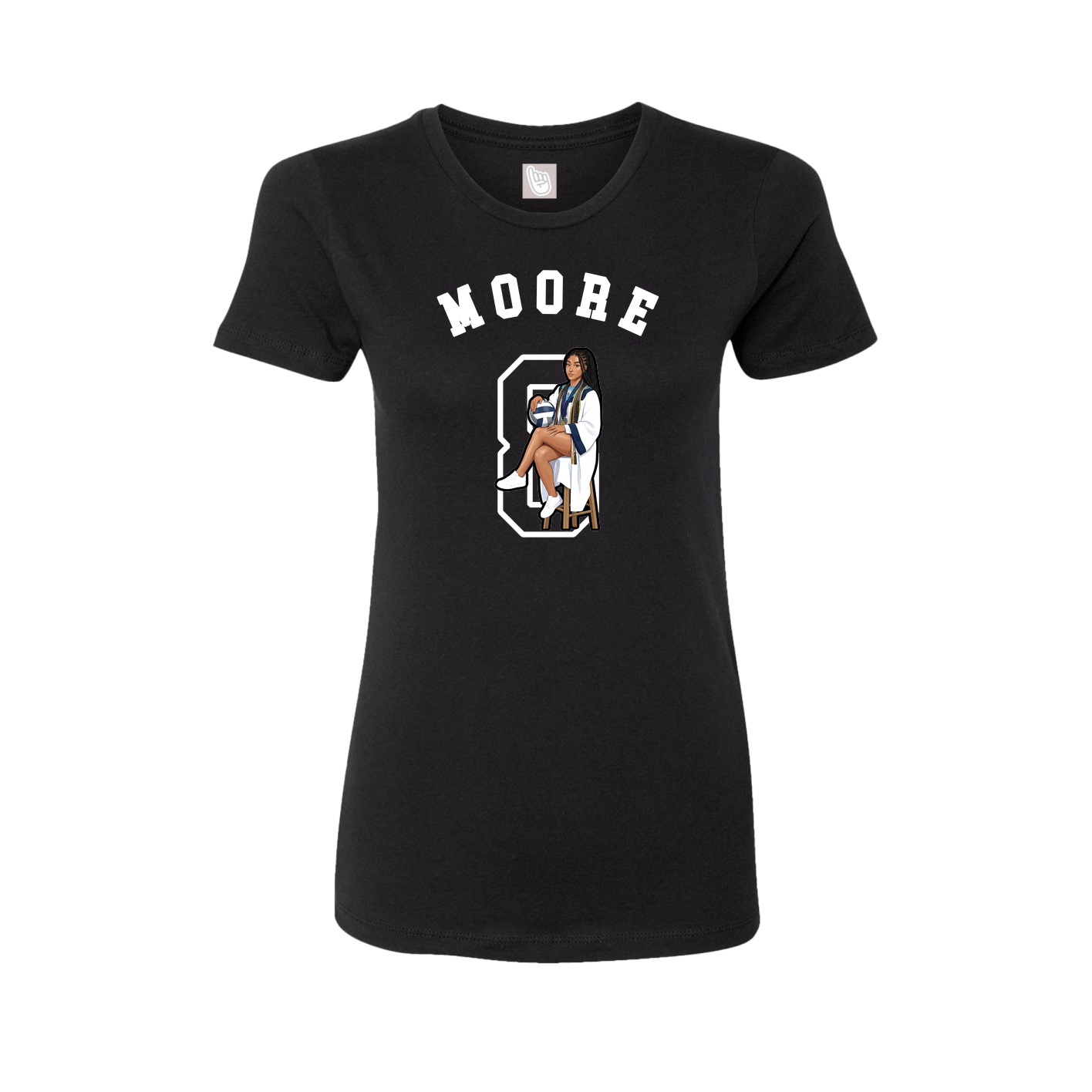 Fitted Women's Tee — Shirsey Arch in Black