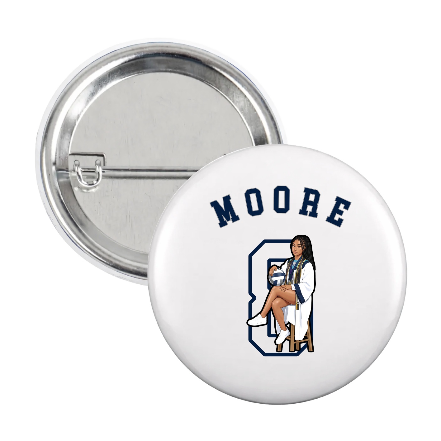 Game Day Button — Shirsey Arch in White