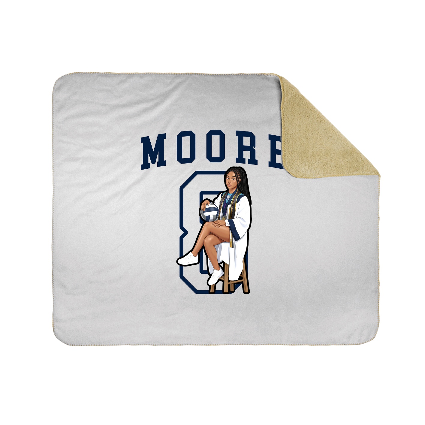 Throw Blanket — Shirsey in White
