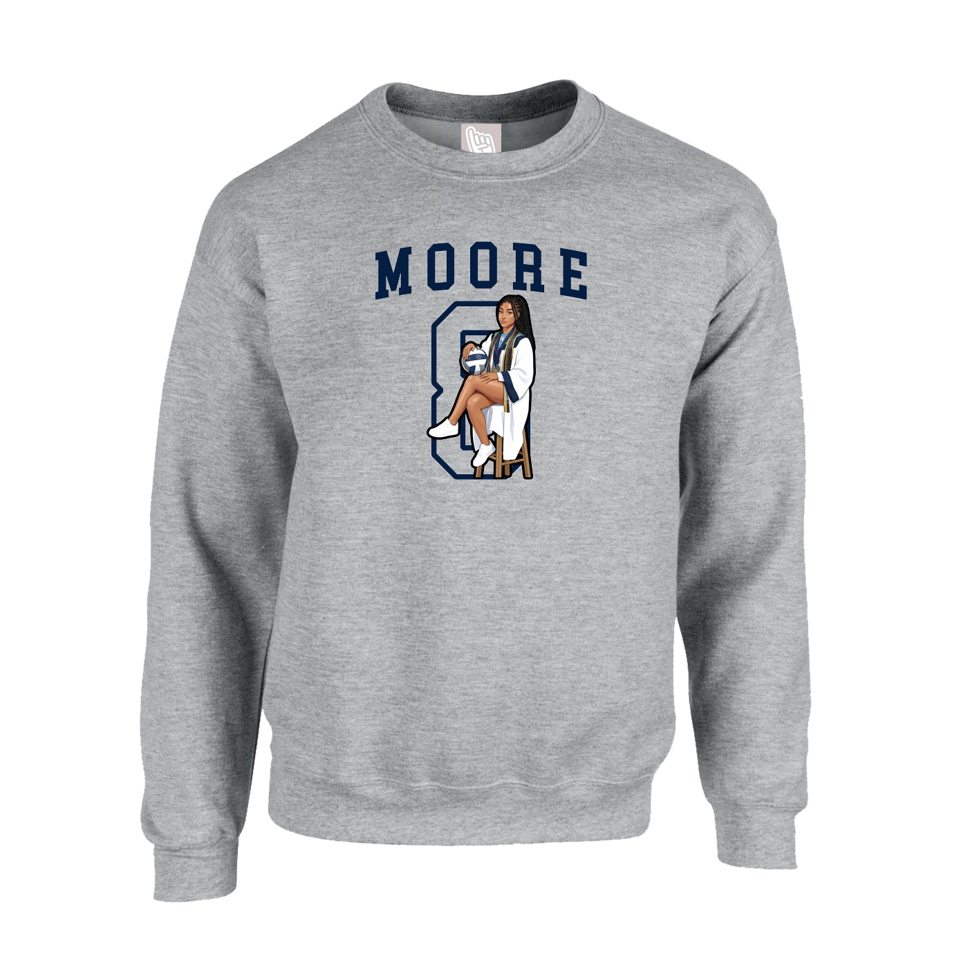 Fleece Crew — Shirsey in Grey