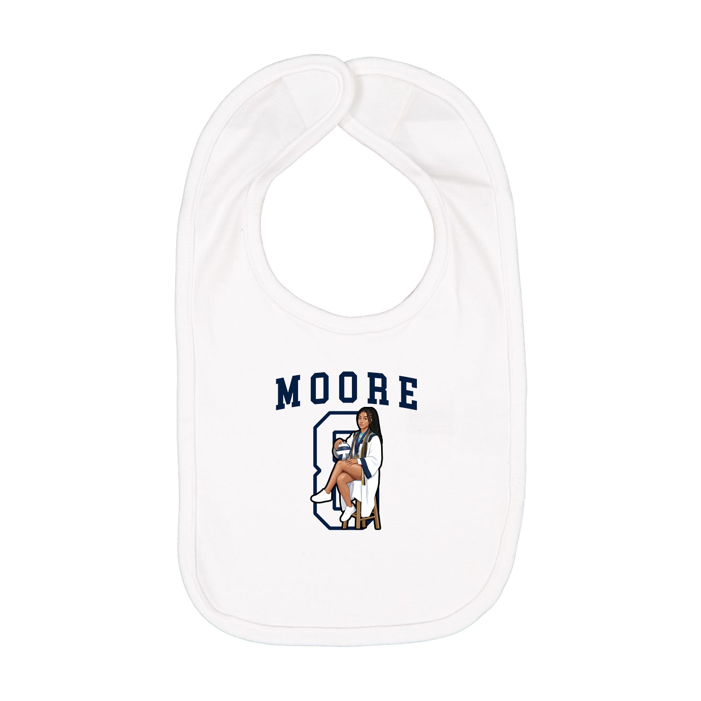 Infant Bib — Shirsey in White
