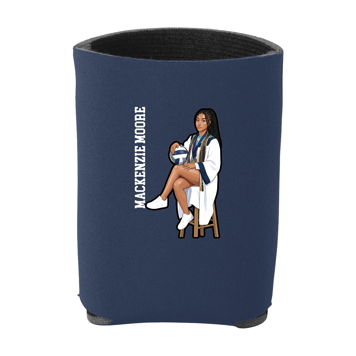 Can Holder — Name Vertical in Navy