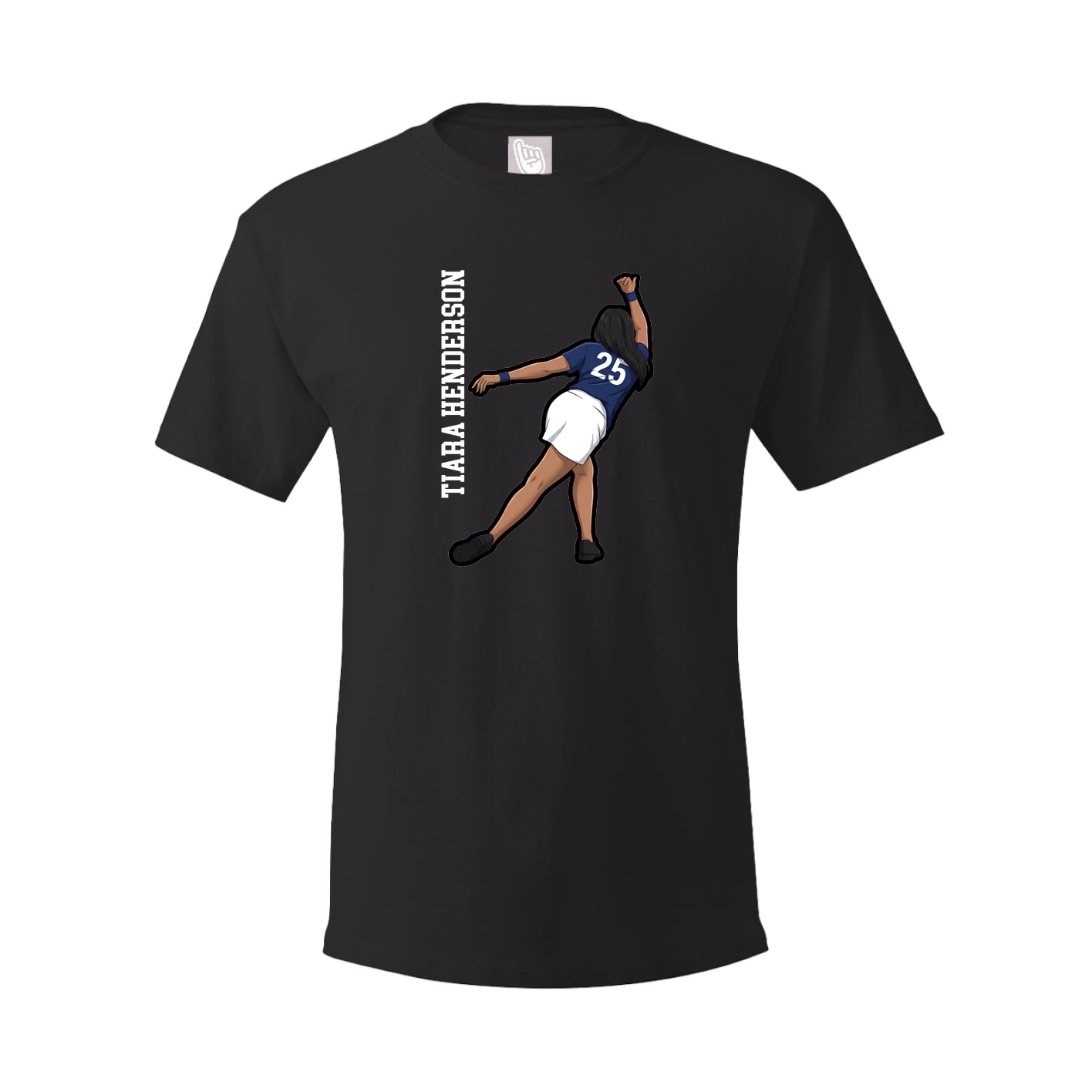 Tee — Name Vertical in Black