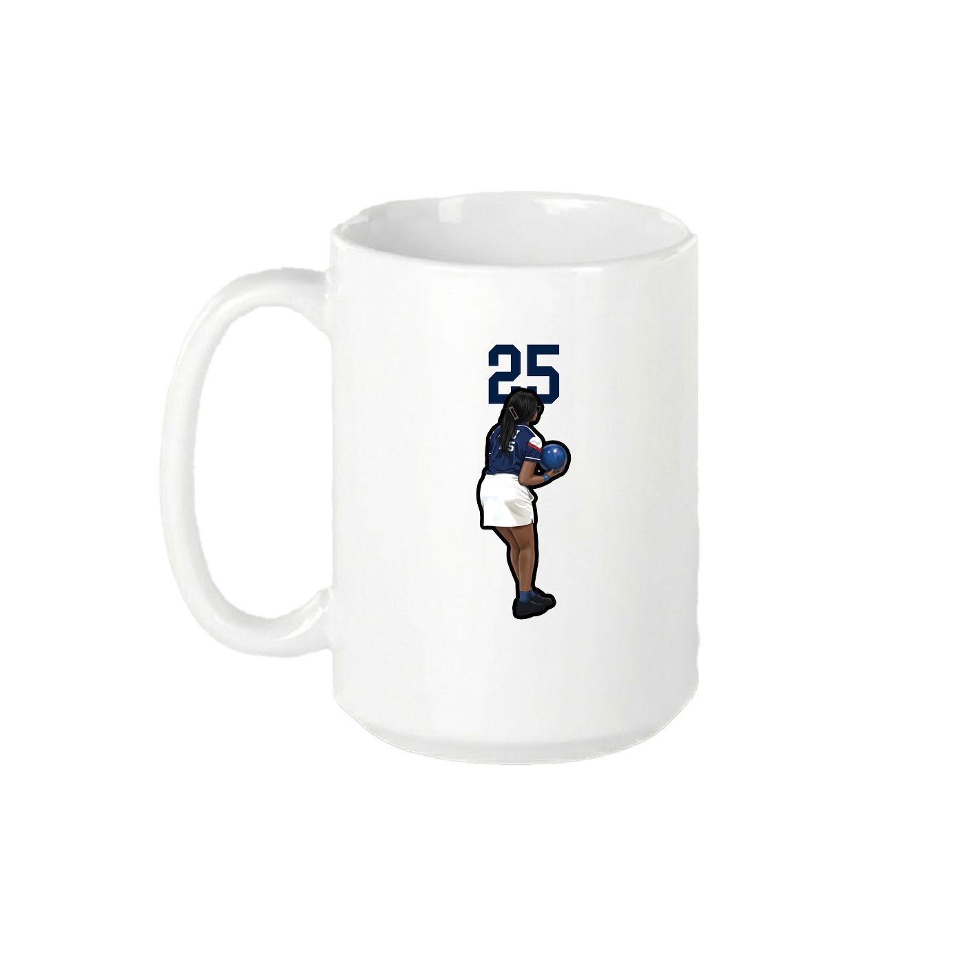 15oz Coffee Mug — Number Top in White