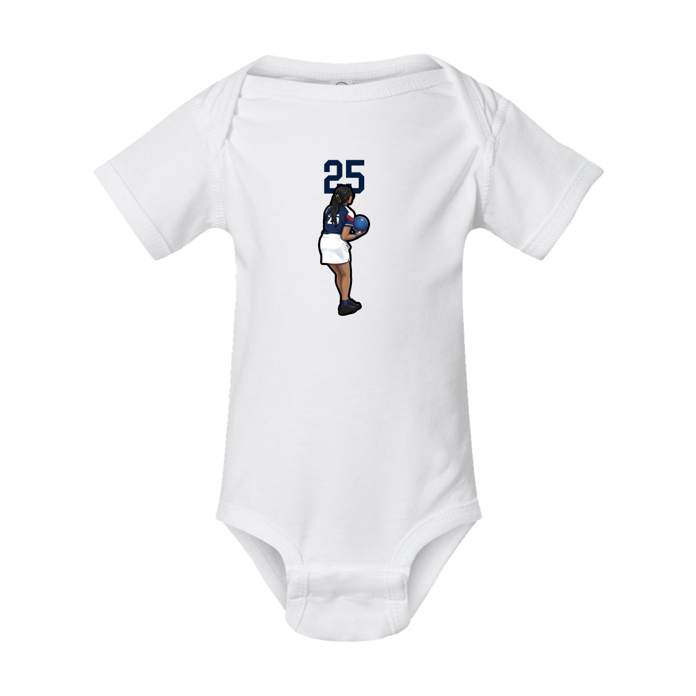 Baby Onesie — Number Top in White