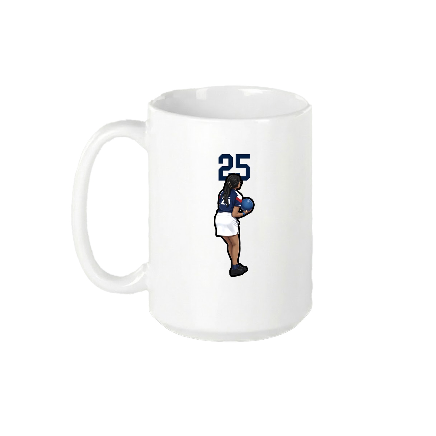 15oz Coffee Mug — Number Top in White