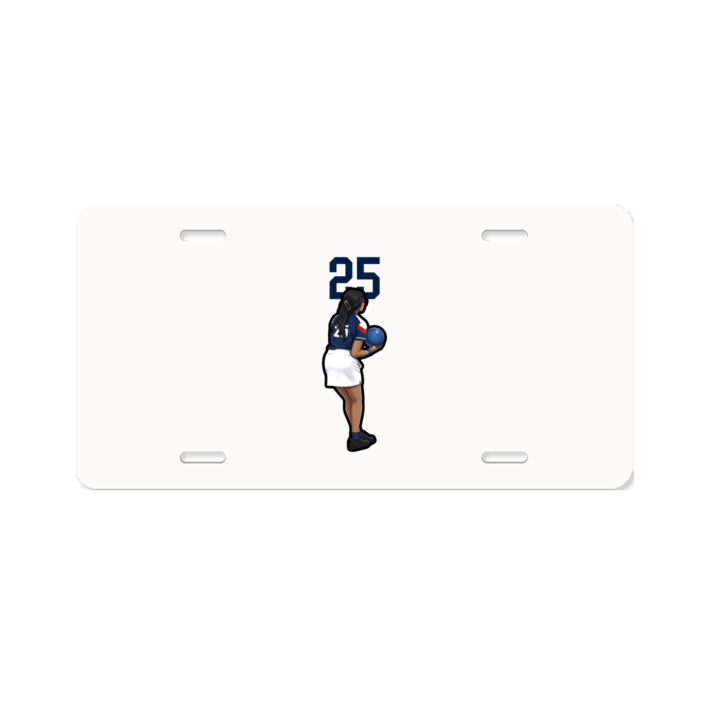 License Plate — Number Top in Classic