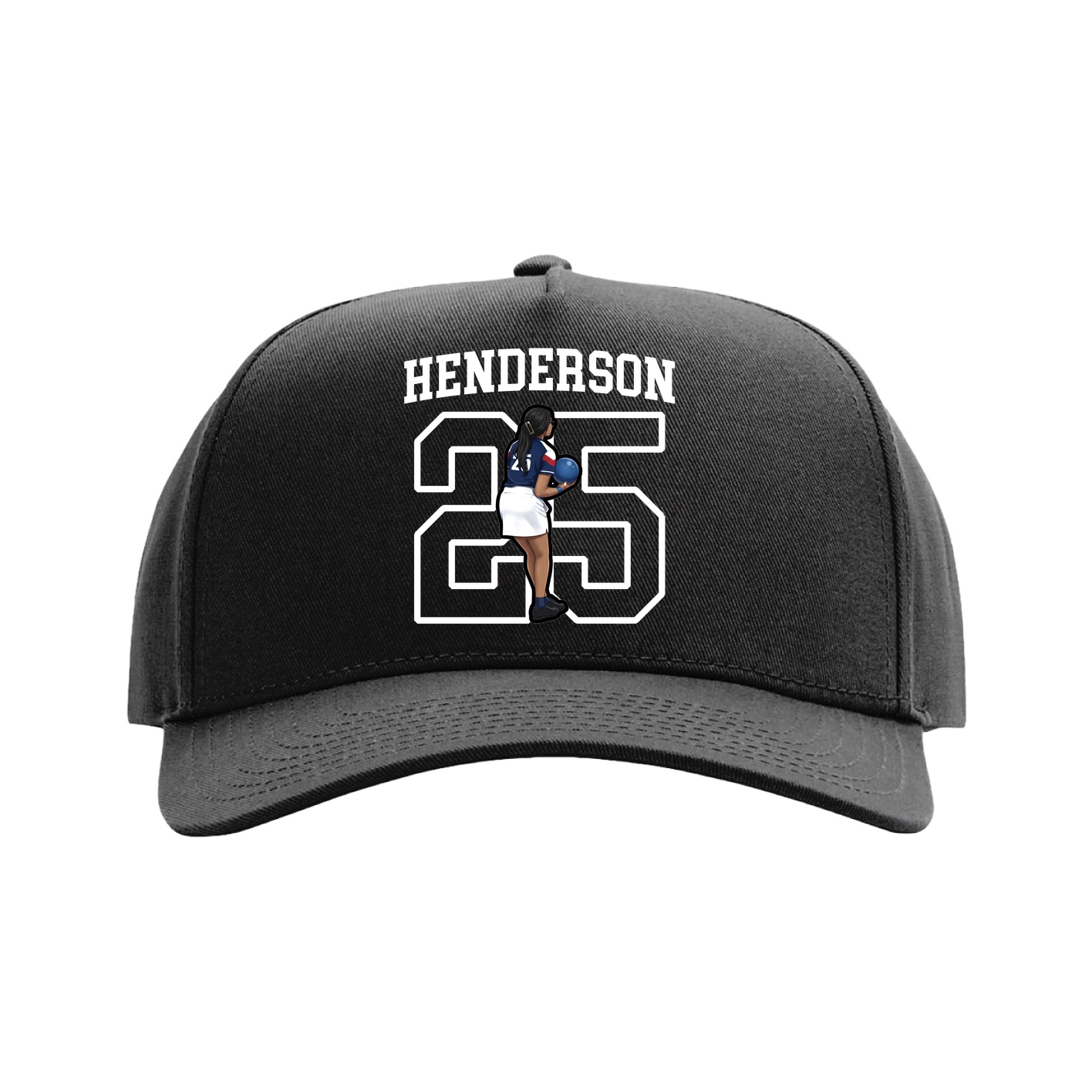 Full Fabric Five-Panel Champ Cap — Shirsey in Black
