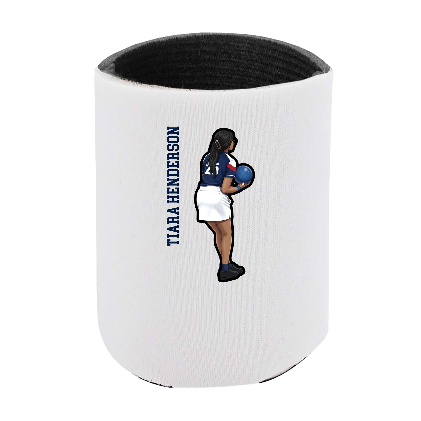 Can Holder — Name Vertical in White