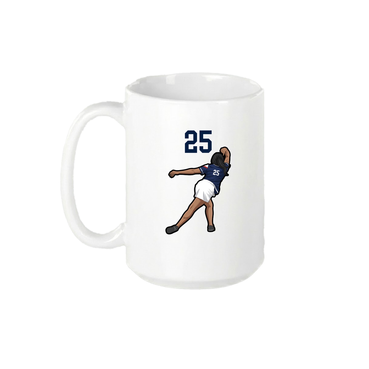 15oz Coffee Mug — Number Top in White