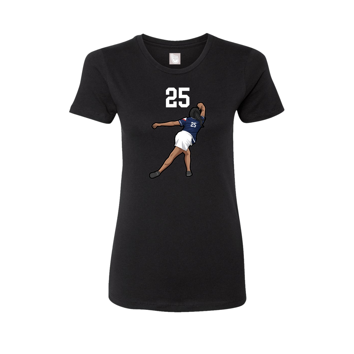 Womens Tee — Number Top in Black