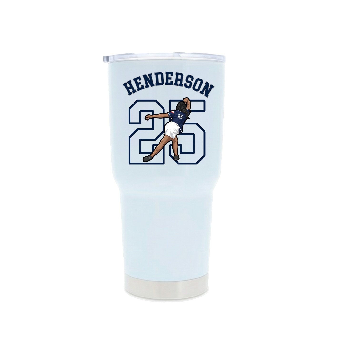 30oz Stainless Steel Tumbler — Shirsey Arch in White