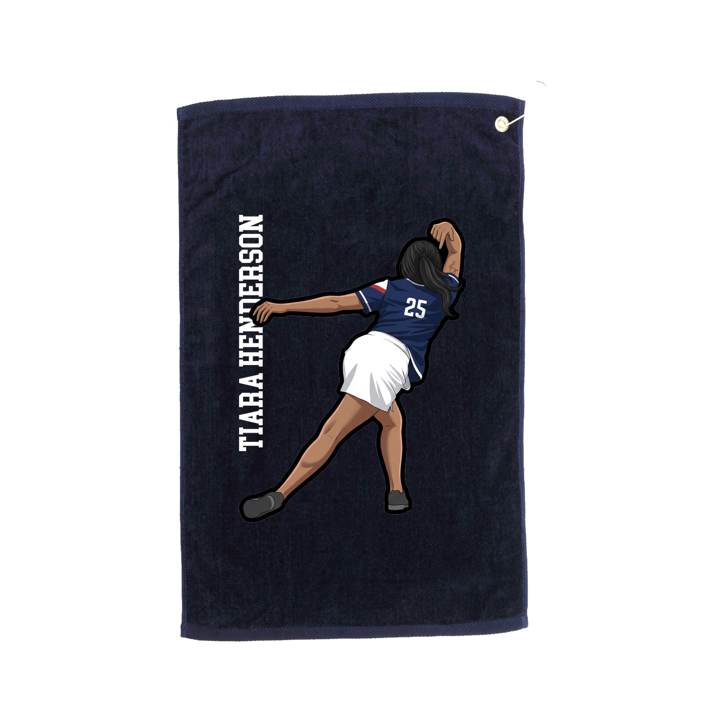 Golf Towel — Name Vertical in Navy
